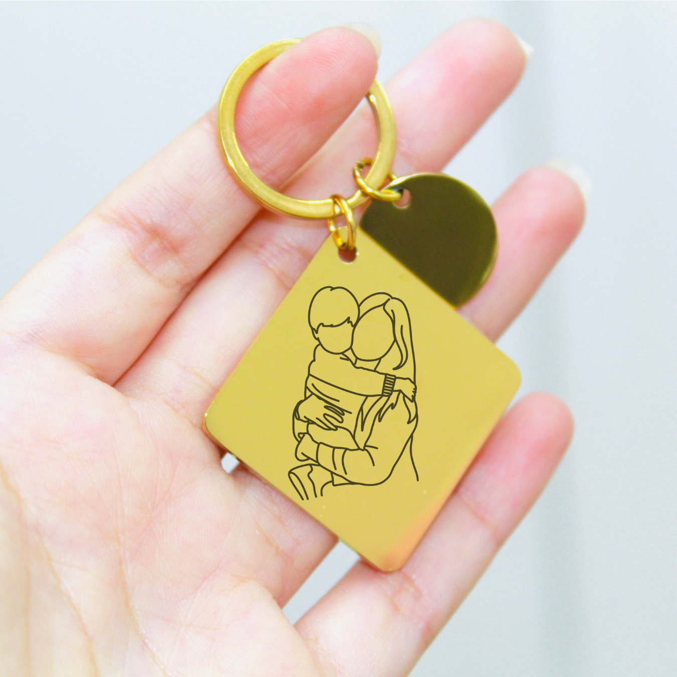 Personalised Engraved Keychain (Square)