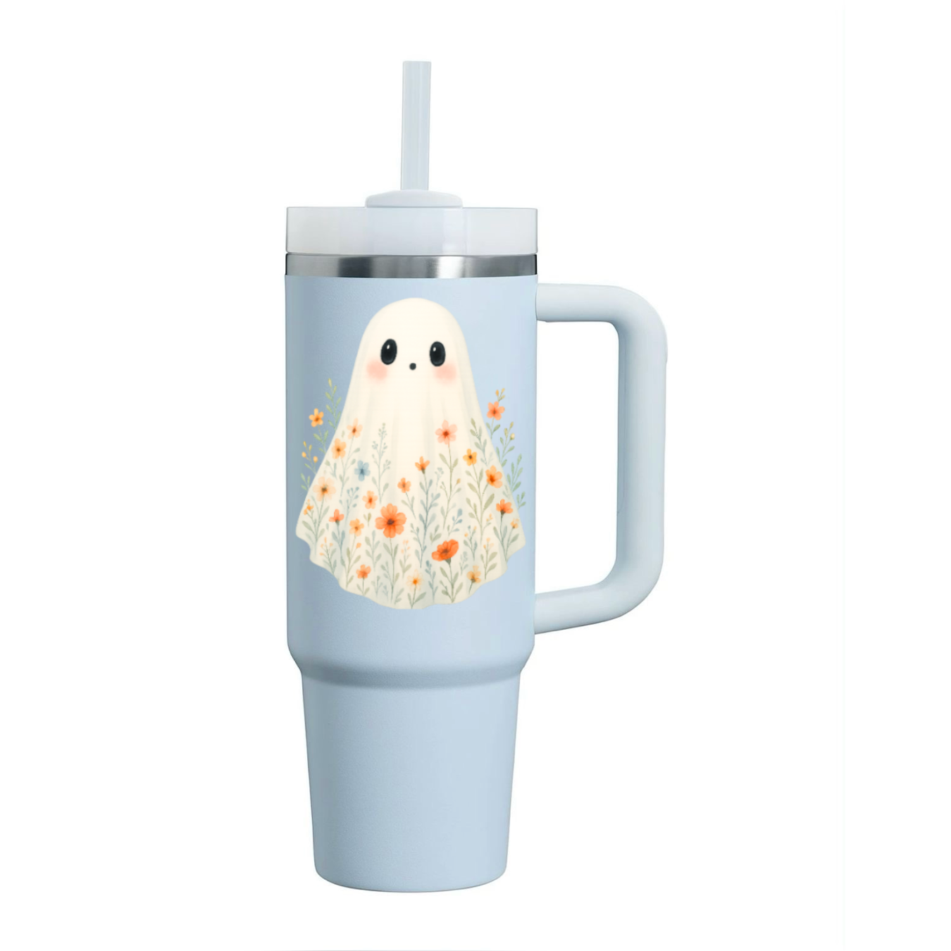 “Floral Boo” Stanley like Tumbler (40 oz)