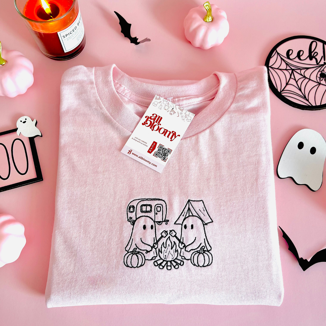 “Camping Ghosts” Embroidered Sweatshirt/T-Shirt