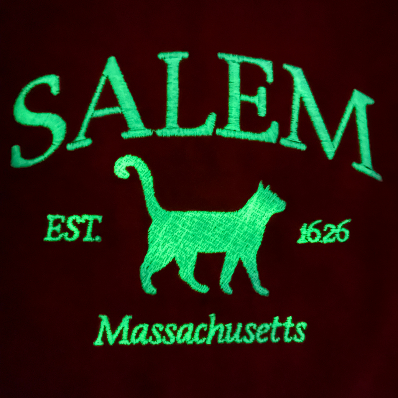 Glow in the Dark “SALEM” Embroidered Sweatshirt/T-Shirt