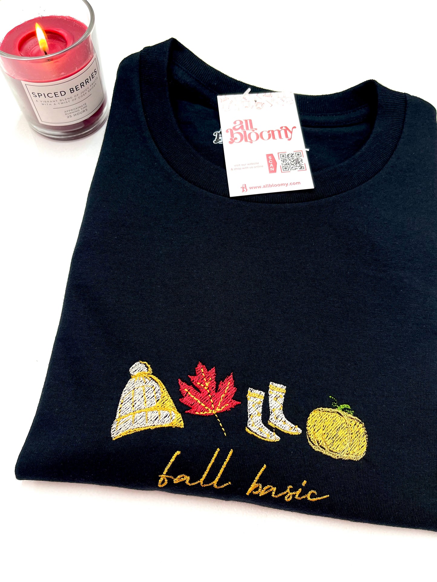“Fall Basic” Embroidered Sweatshirt/T-Shirt