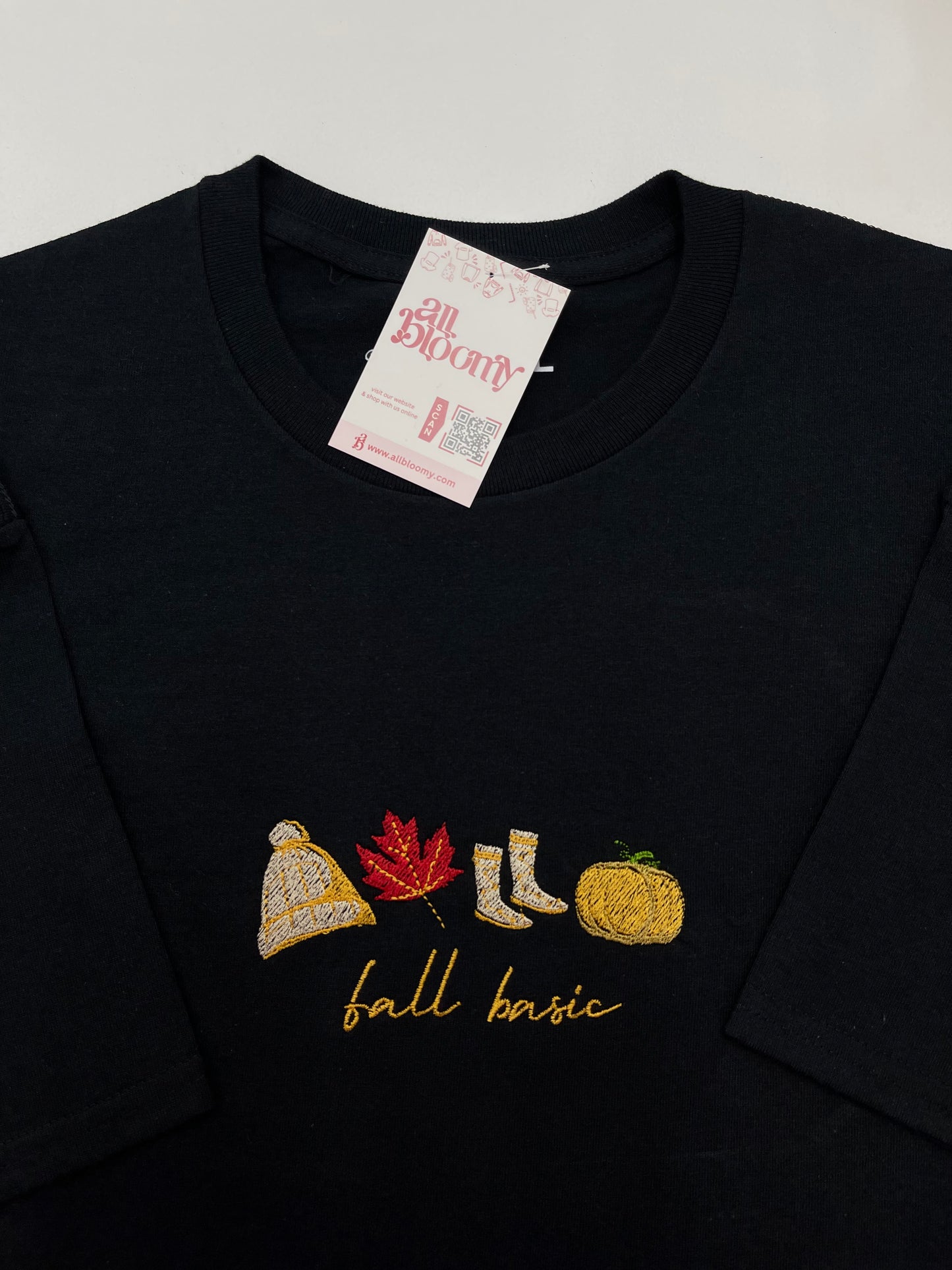 “Fall Basic” Embroidered Sweatshirt/T-Shirt
