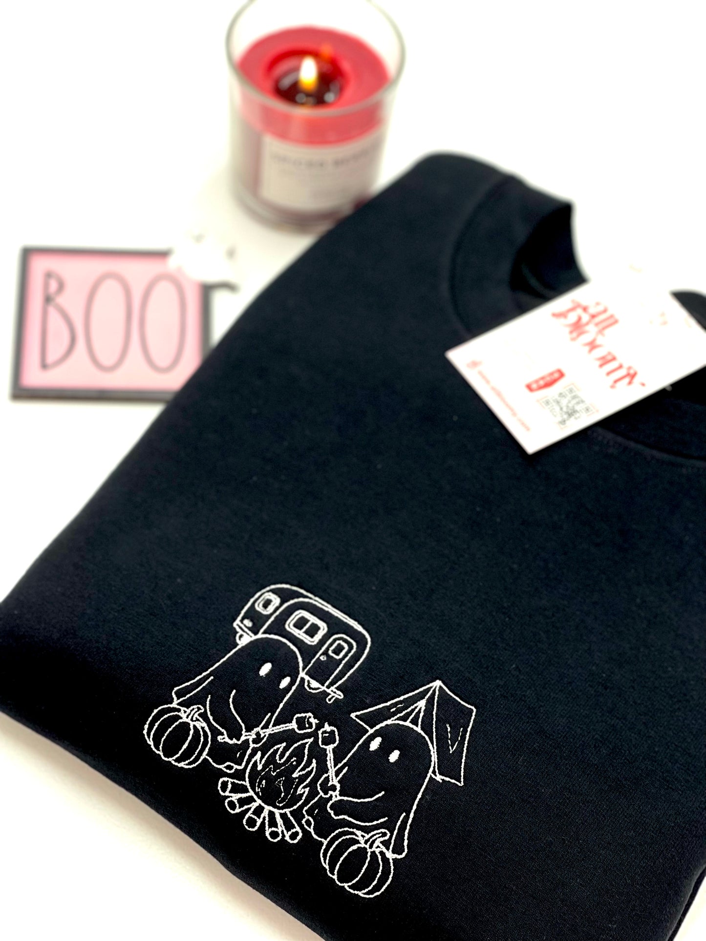 “Camping Ghosts” Embroidered Sweatshirt/T-Shirt
