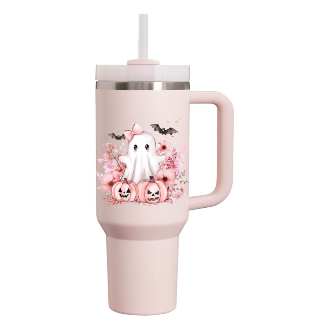 “Pink Spooky Boo” Stanley like Tumbler (40 oz)