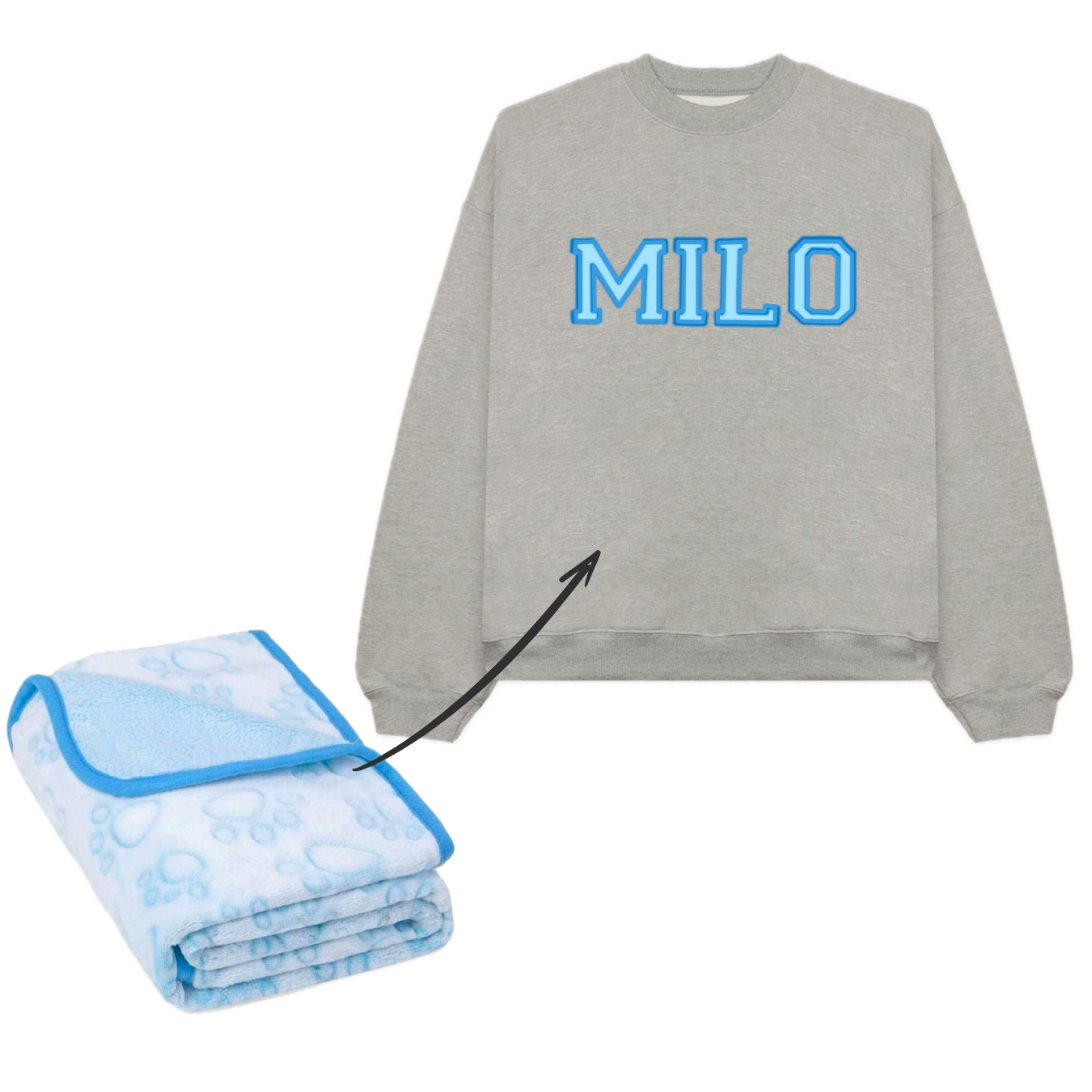 Custom PET Keepsake Embroidered Sweatshirt (Unisex)