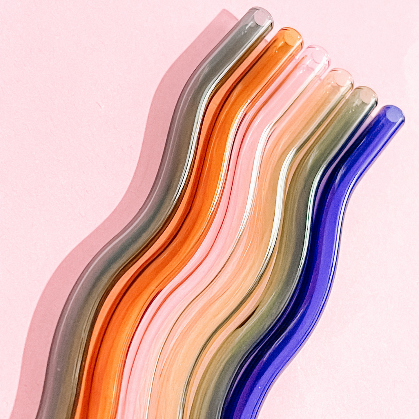 Wavy Glass Straws - All Bloomy