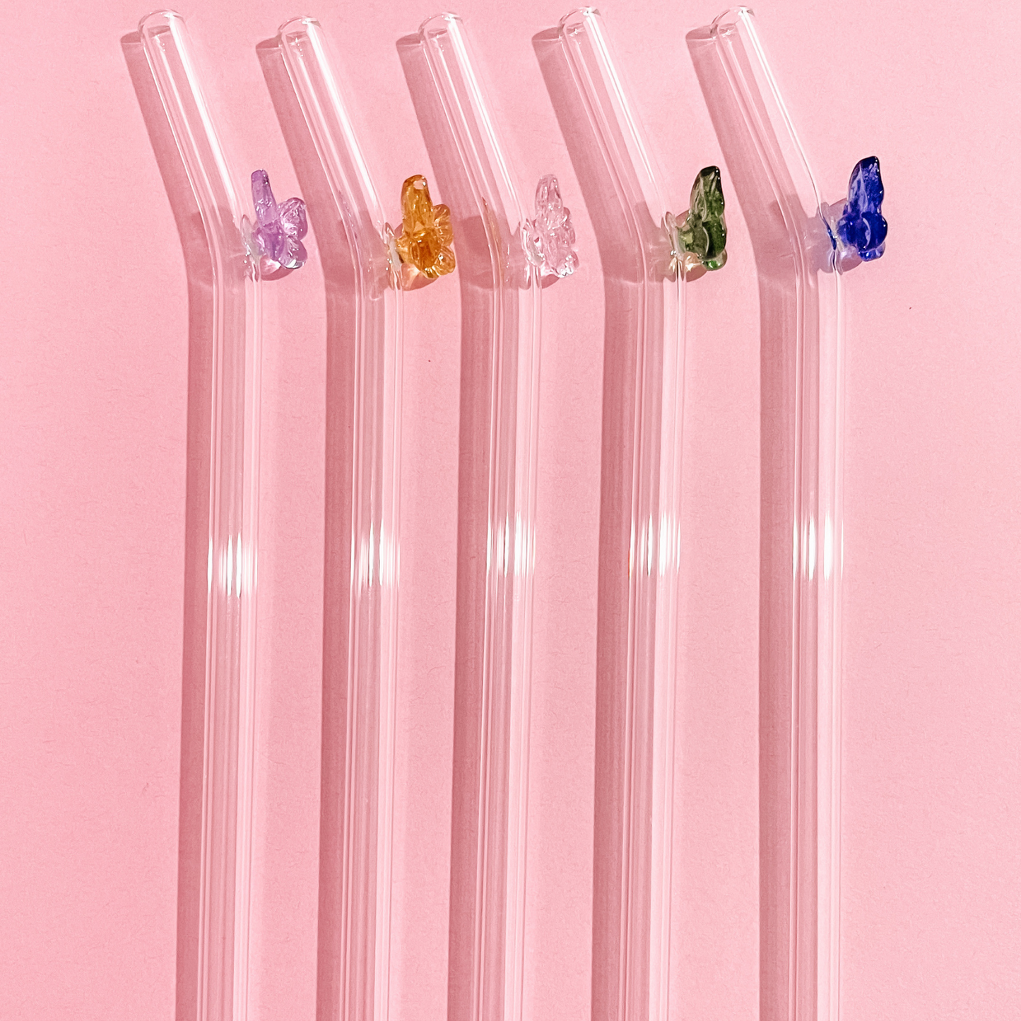 Butterfly Glass Straws - All Bloomy