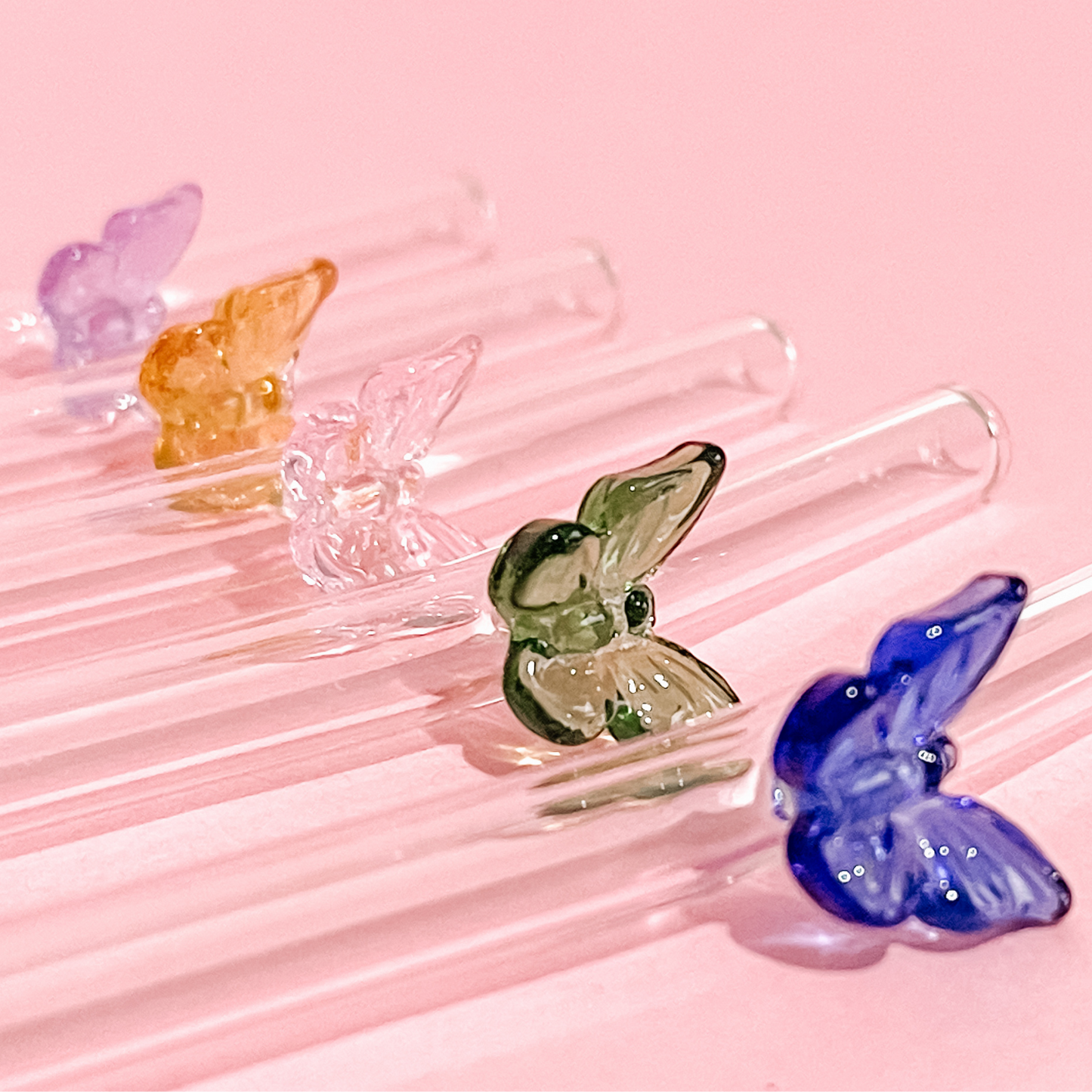 Butterfly Glass Straws - All Bloomy