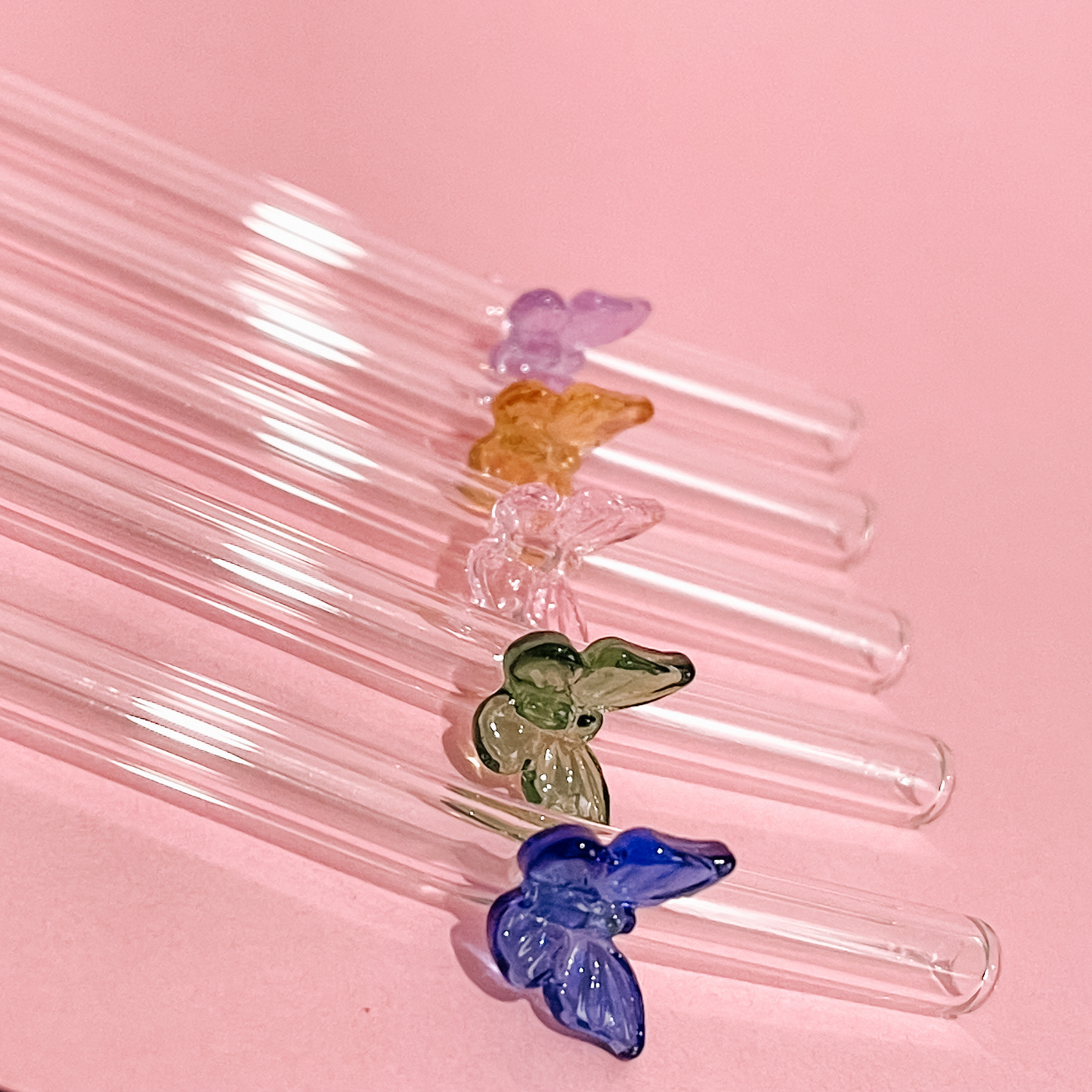Butterfly Glass Straws - All Bloomy