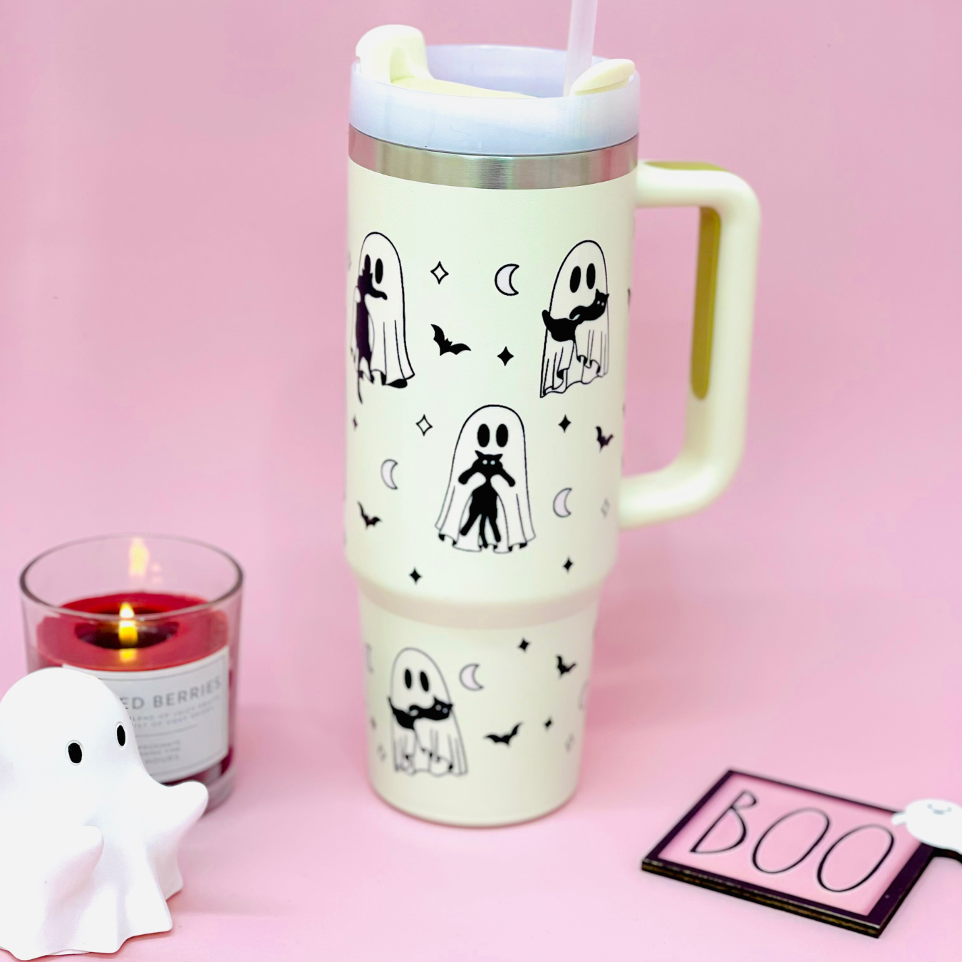 “Cat lover Ghouls” Stanley like Tumbler (40 oz)