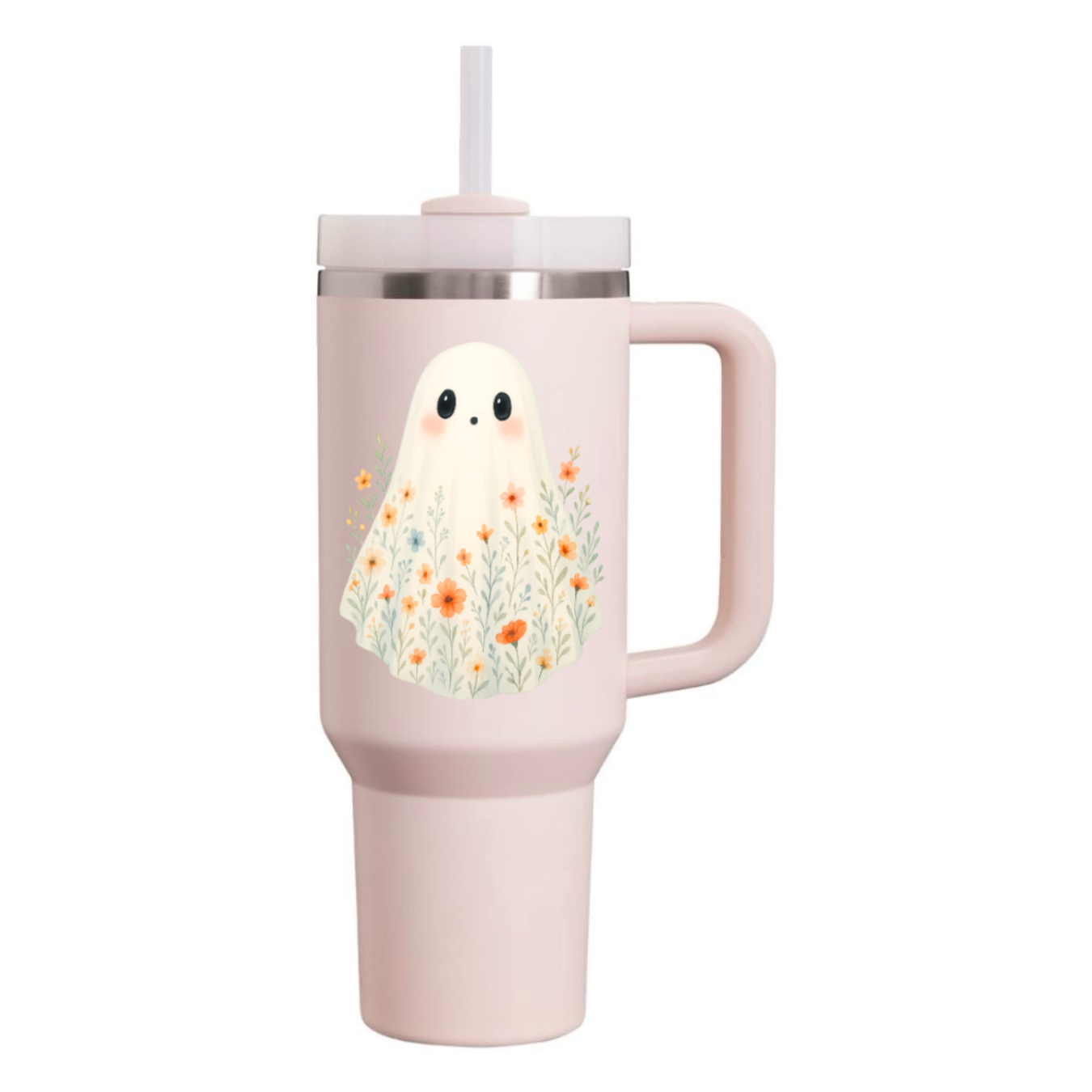“Floral Boo” Stanley like Tumbler (40 oz)