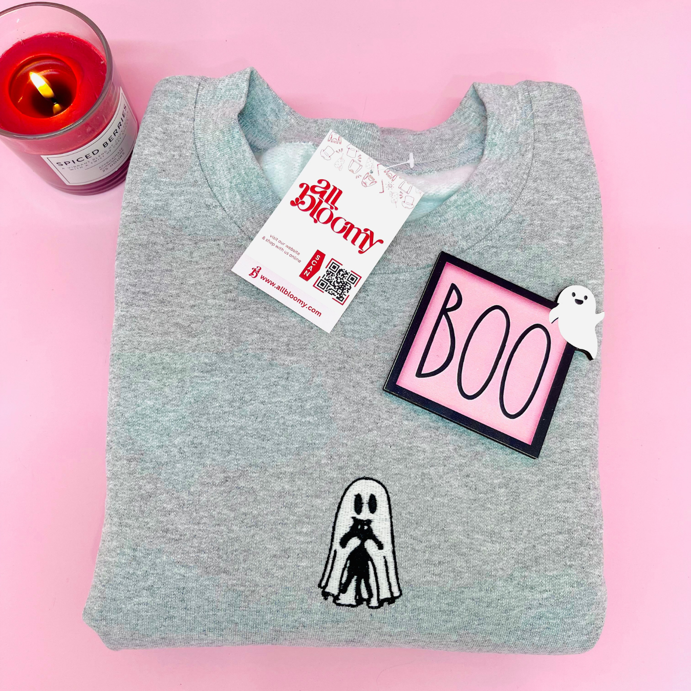 Glow in the Dark “Cat lover Ghost” Embroidered Sweatshirt/T-Shirt