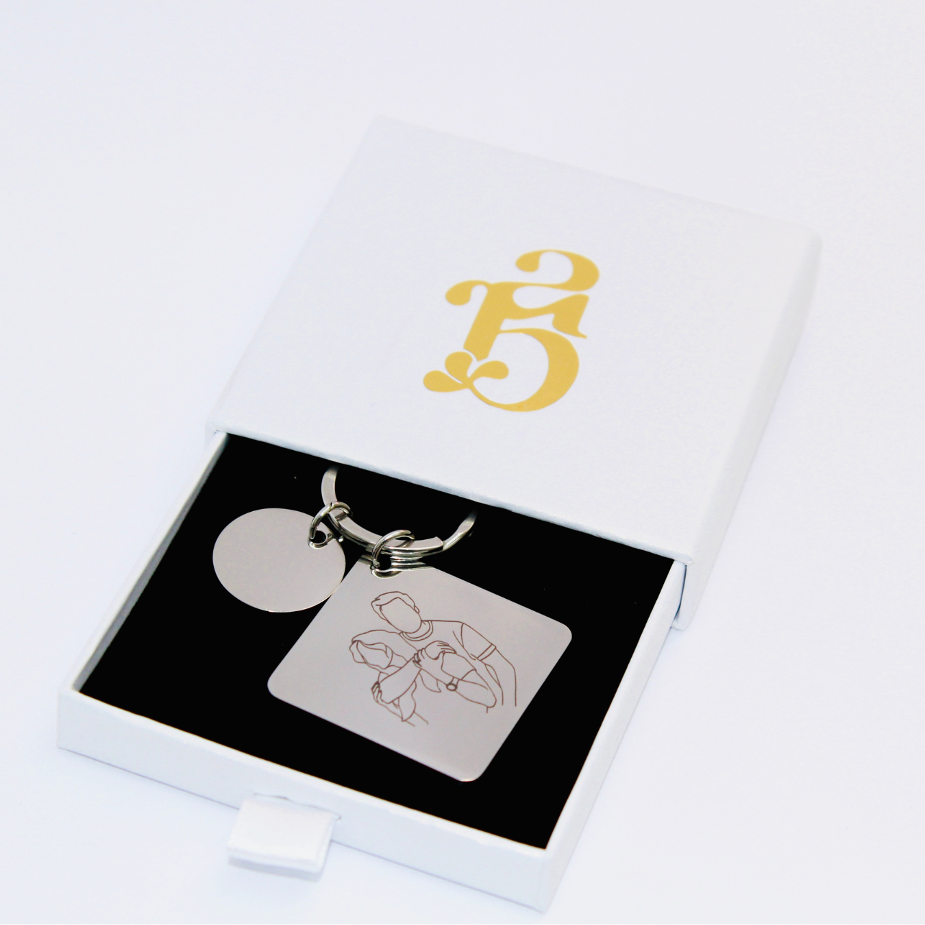 Personalised Engraved Keychain (Square)