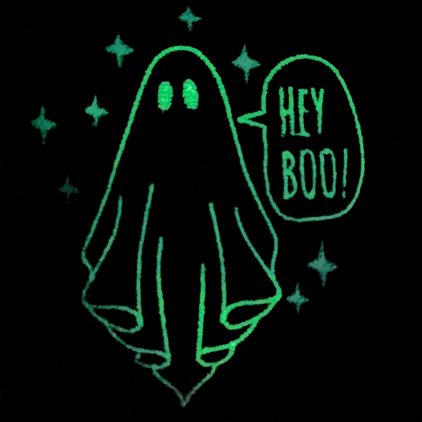 Glow in the Dark “Hello Boo” Embroidered Sweatshirt/T-Shirt
