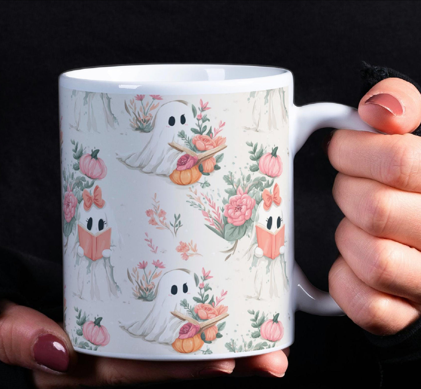 ‘'Floral Reading Boo’s” 11 oz Mug
