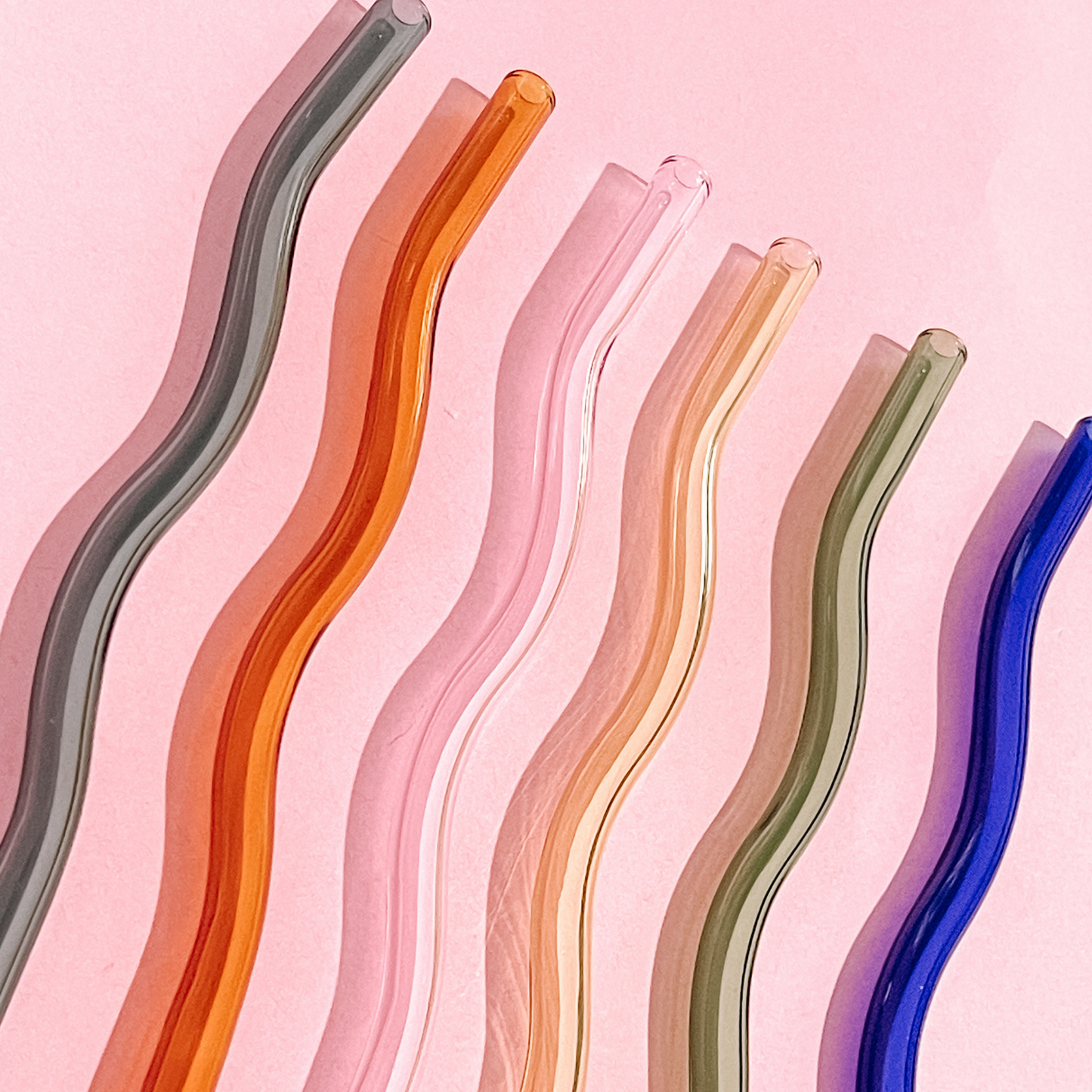 Wavy Glass Straws - All Bloomy