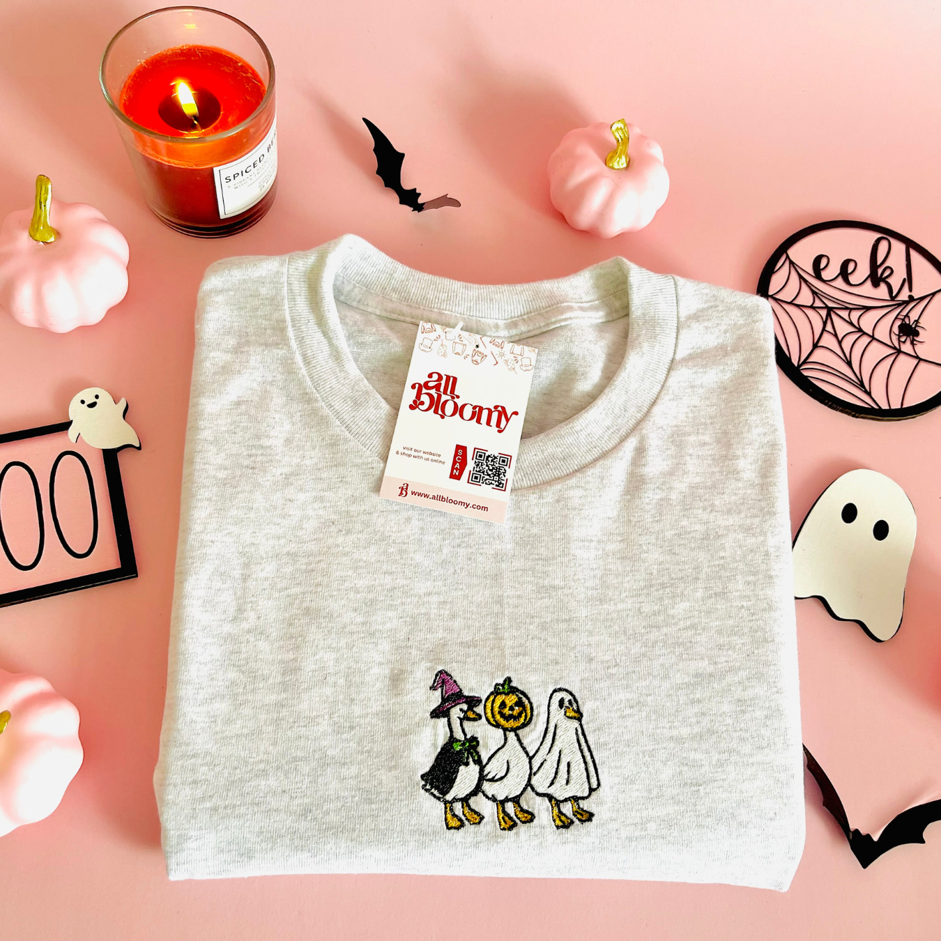 “Spooky Gooses” Embroidered Sweatshirt/T-Shirt