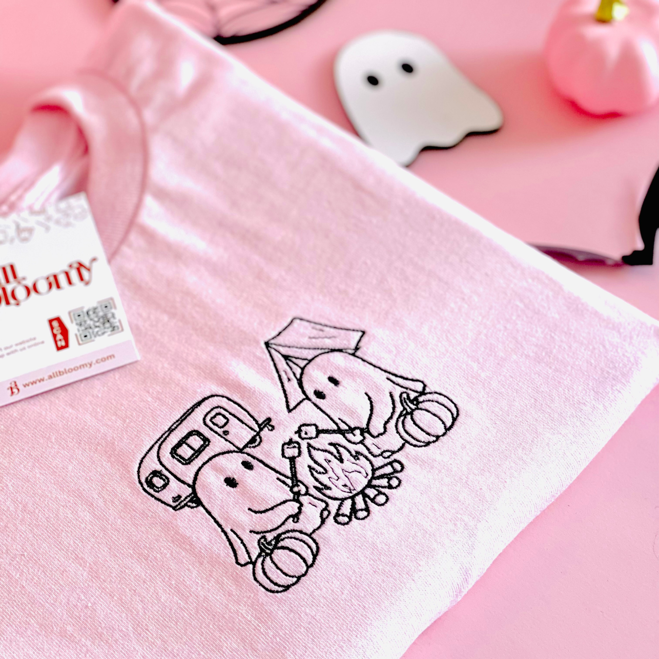 “Camping Ghosts” Embroidered Sweatshirt/T-Shirt
