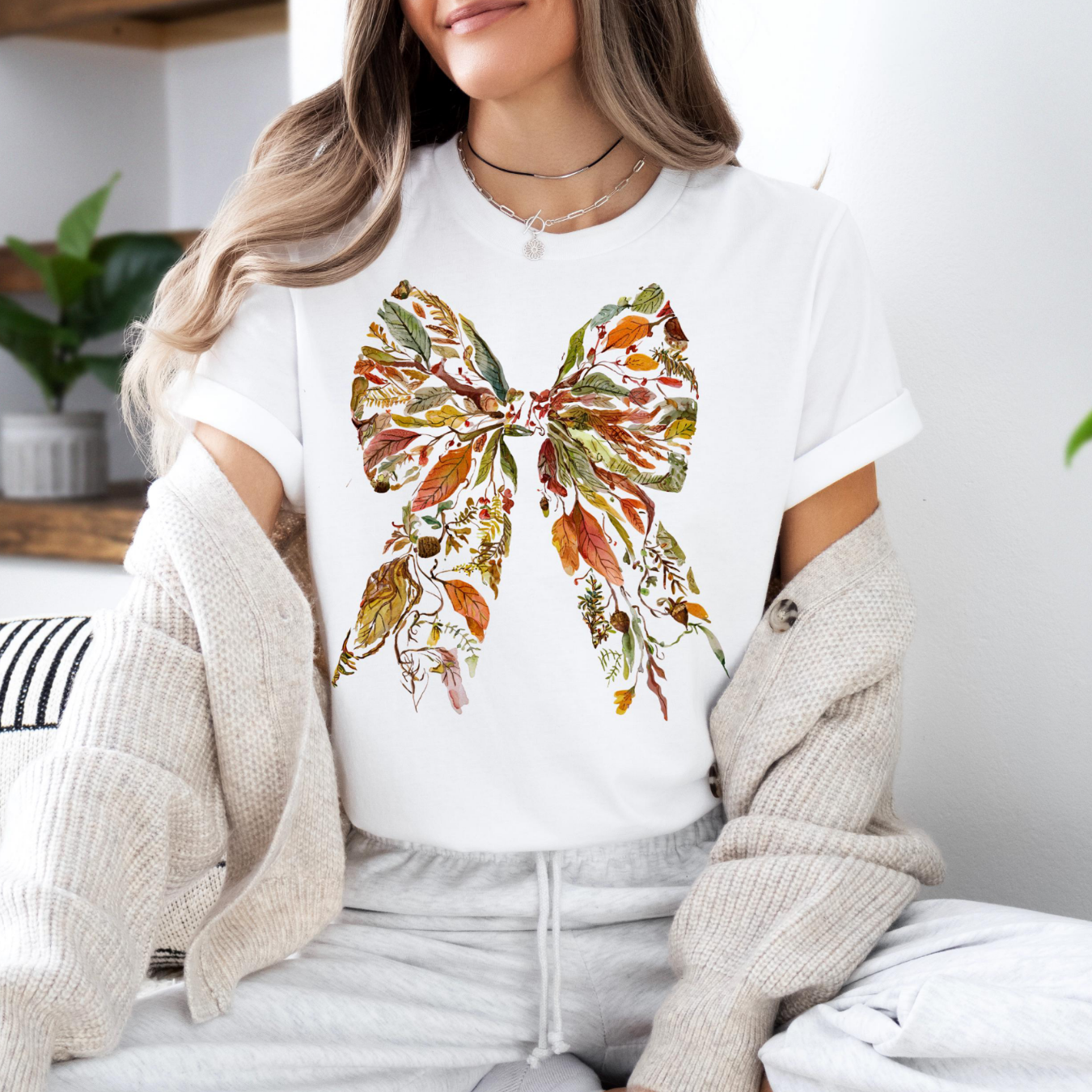 “Fall Leafs Bow” T.shirt/Sweatshirt