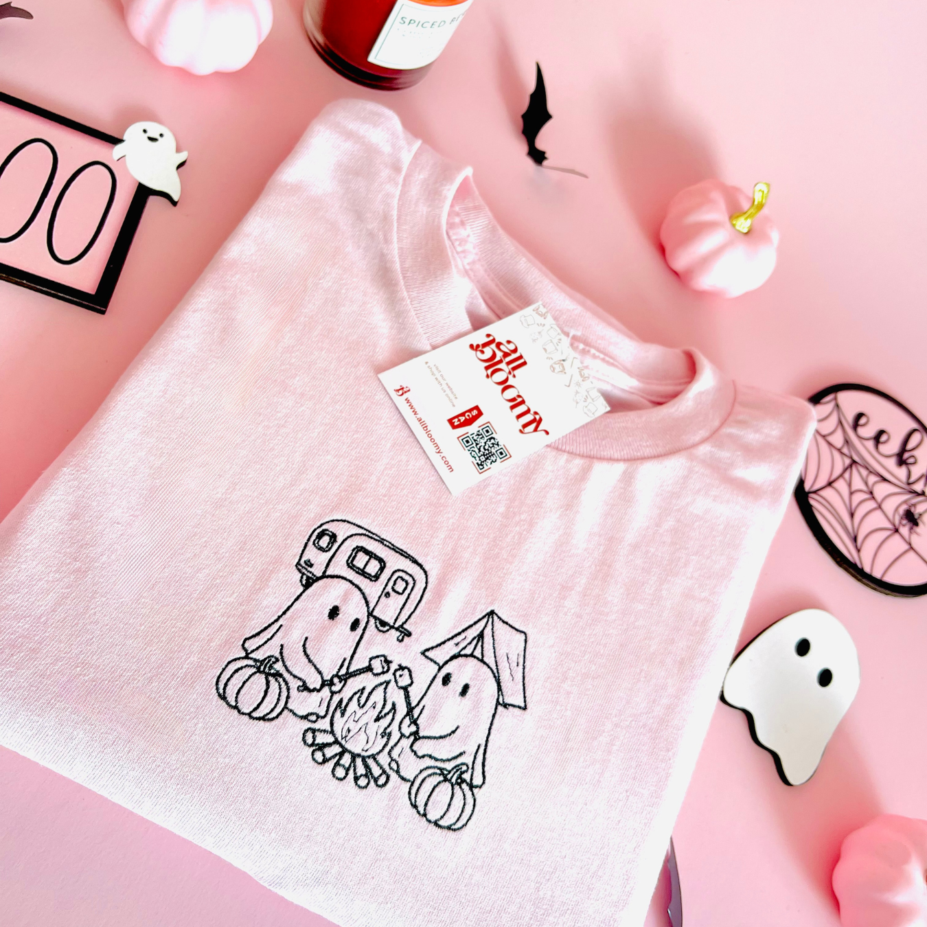 “Camping Ghosts” Embroidered Sweatshirt/T-Shirt