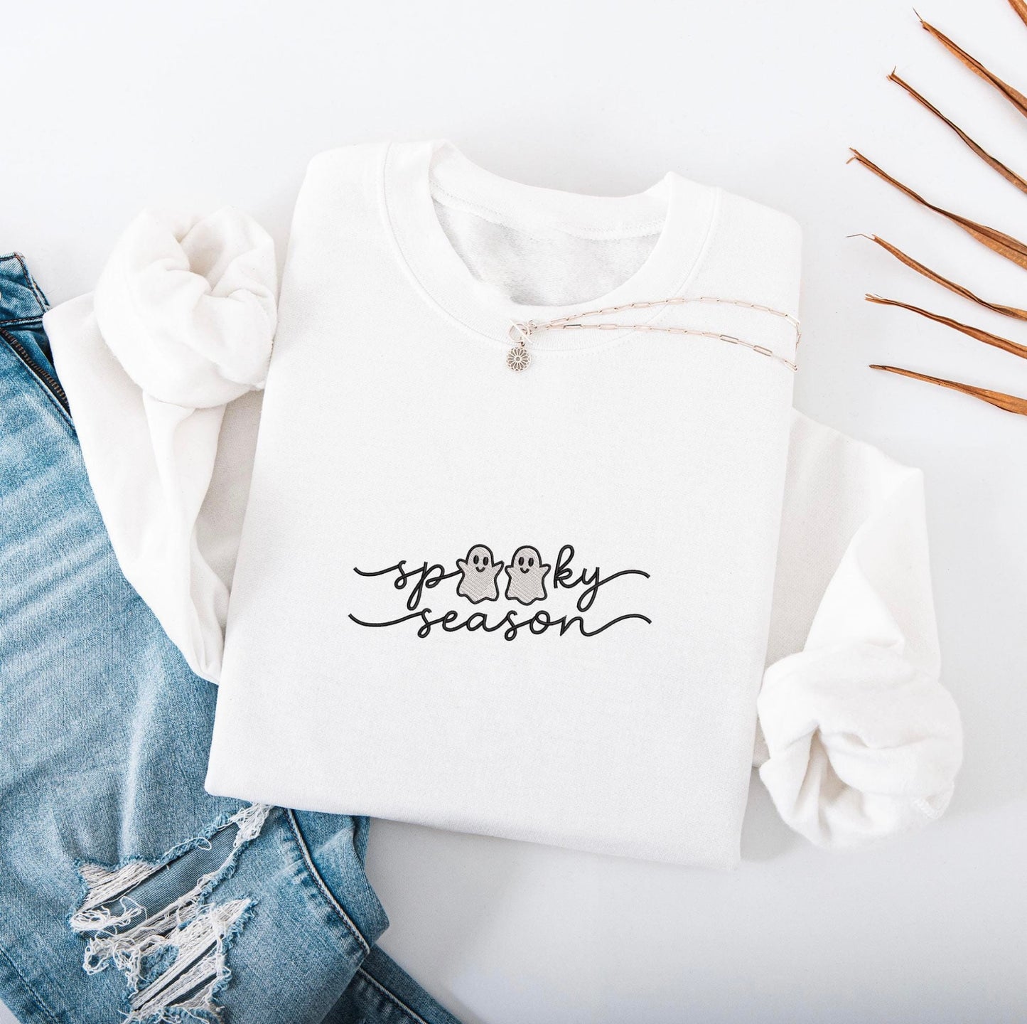 “Spooky Season” Embroidered Sweatshirt/T-Shirt