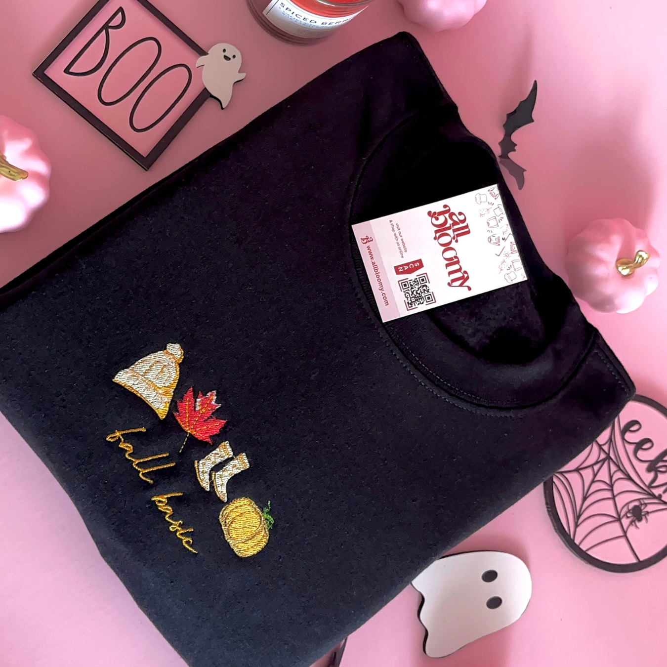 “Fall Basic” Embroidered Sweatshirt/T-Shirt