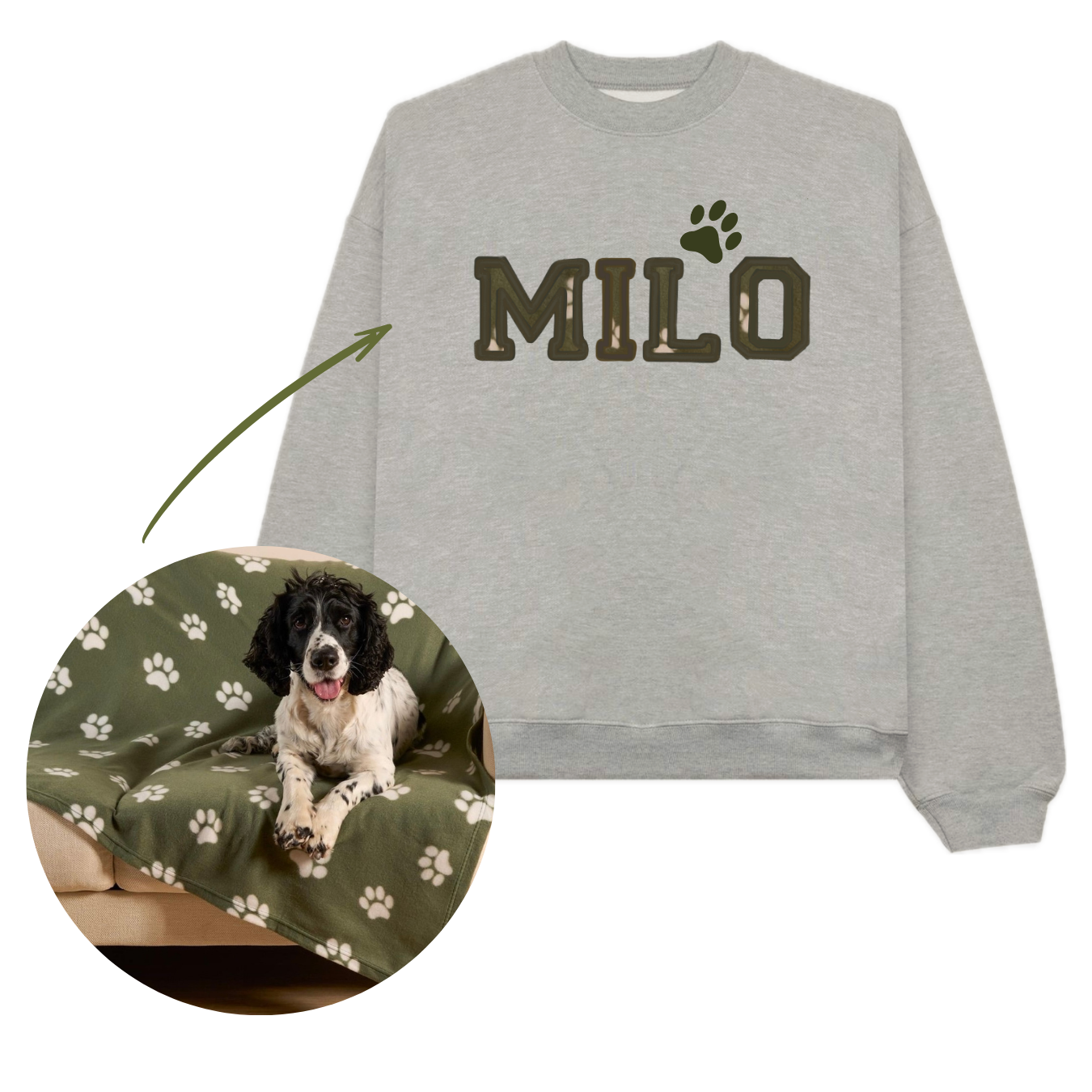 Custom PET Keepsake Embroidered Sweatshirt (Unisex)