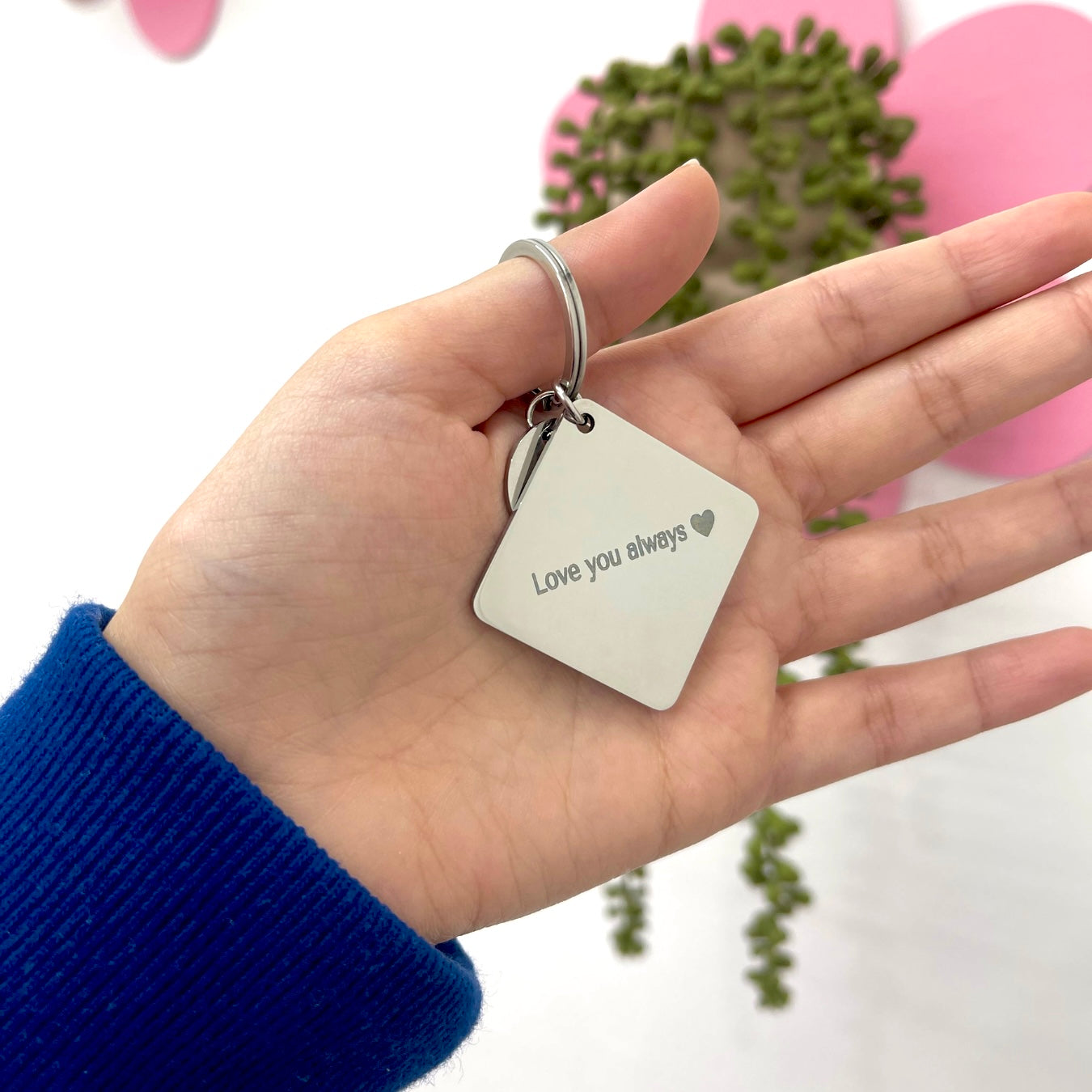 Personalised Engraved Keychain (Square)