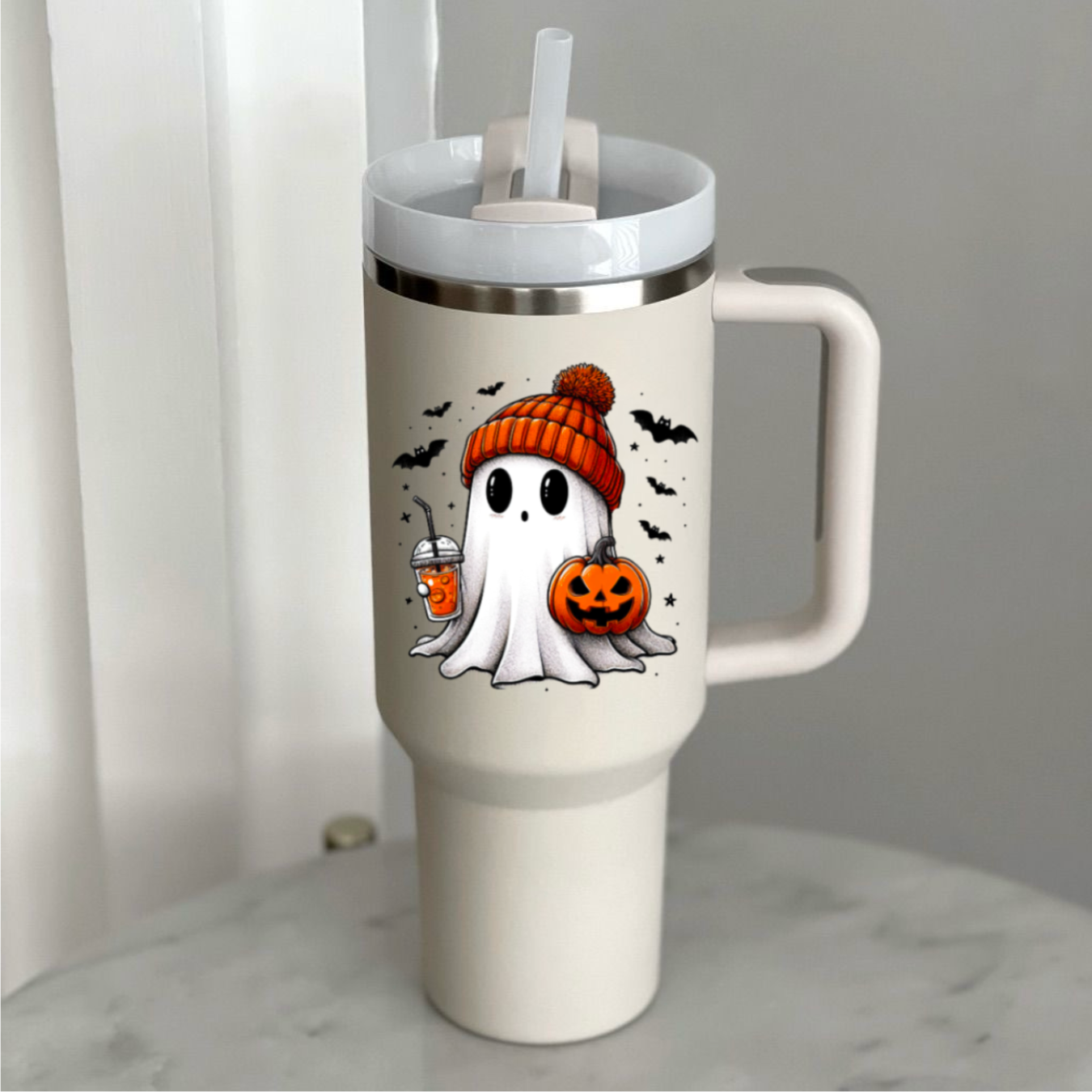 ‘“Spooky Boo” Stanley like Tumbler (40 oz)