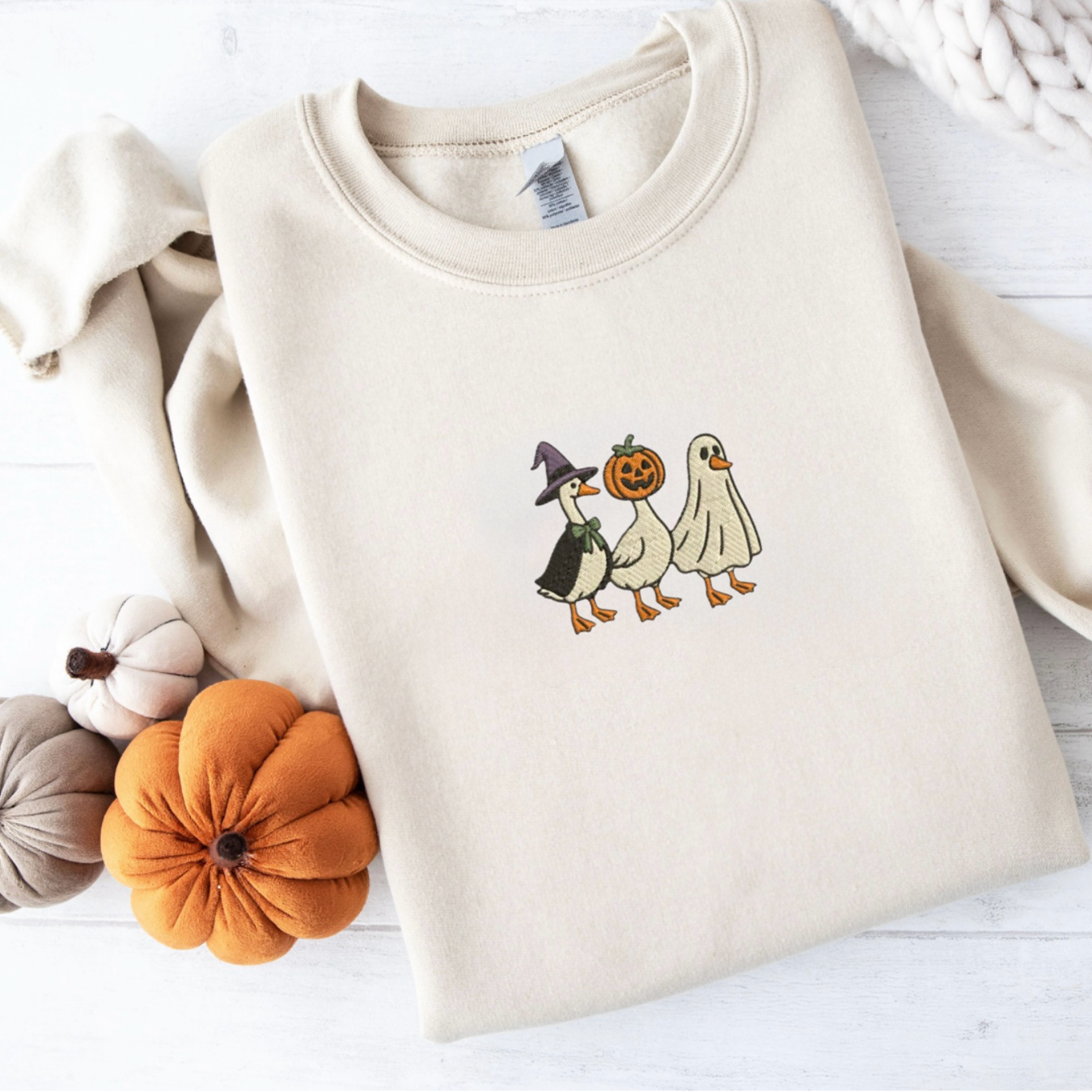 “Spooky Gooses” Embroidered Sweatshirt/T-Shirt