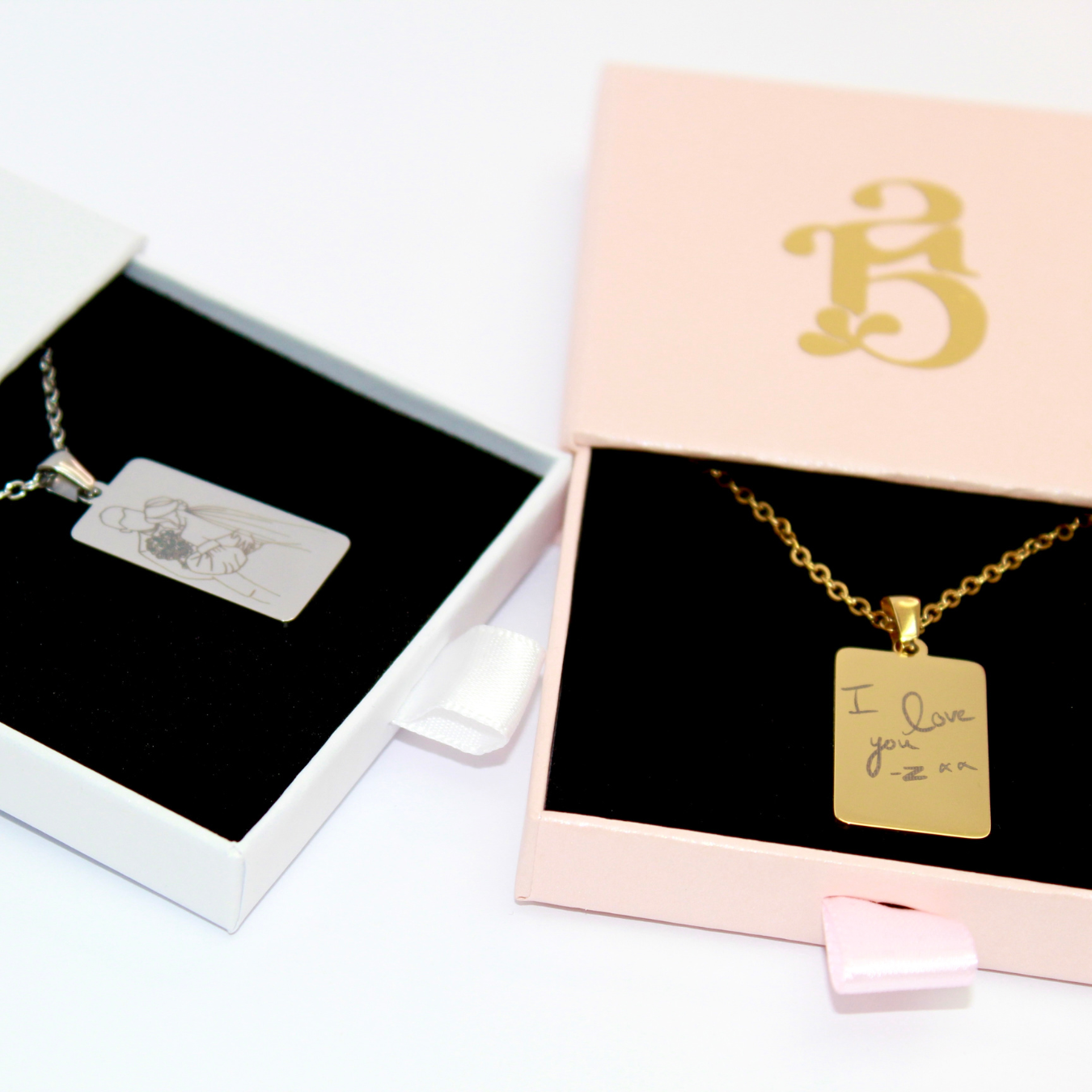 Personalised Engraved Outline Necklace