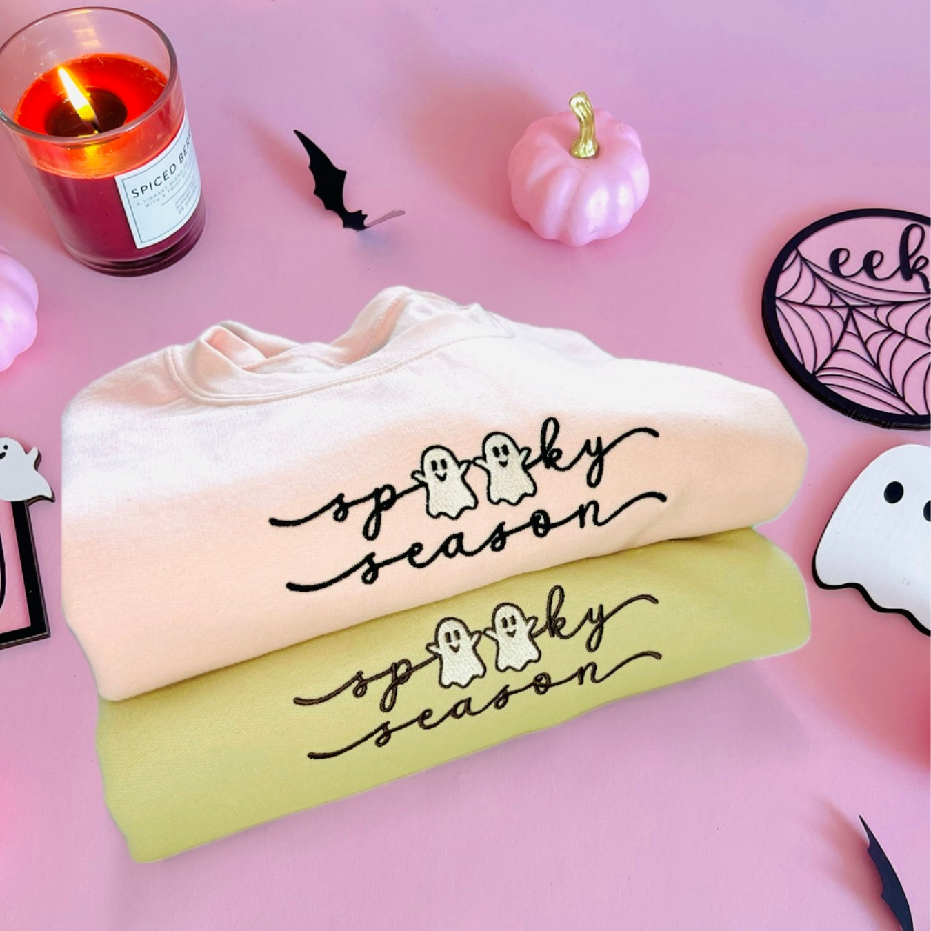 “Spooky Season” Embroidered Sweatshirt/T-Shirt