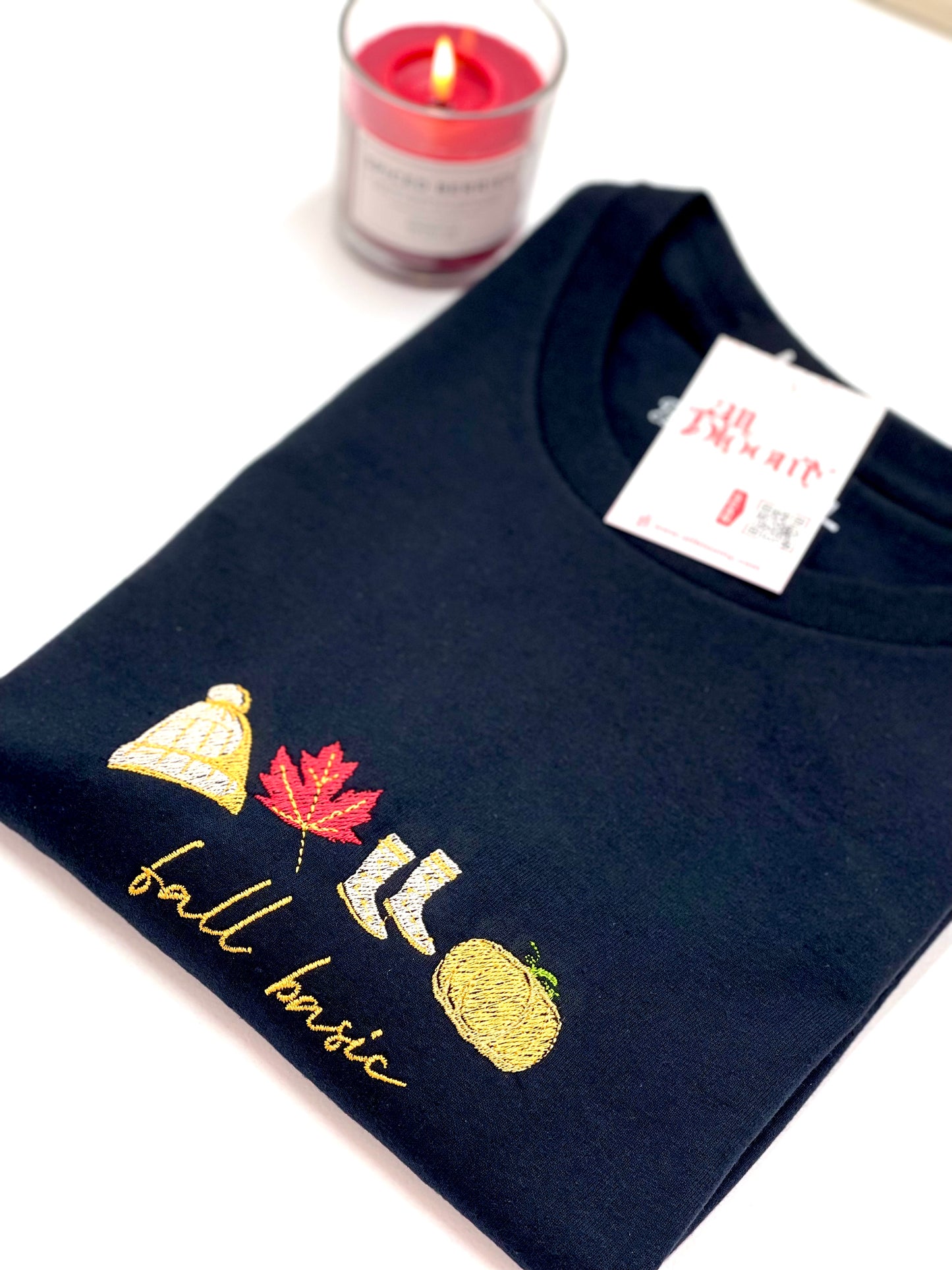 “Fall Basic” Embroidered Sweatshirt/T-Shirt
