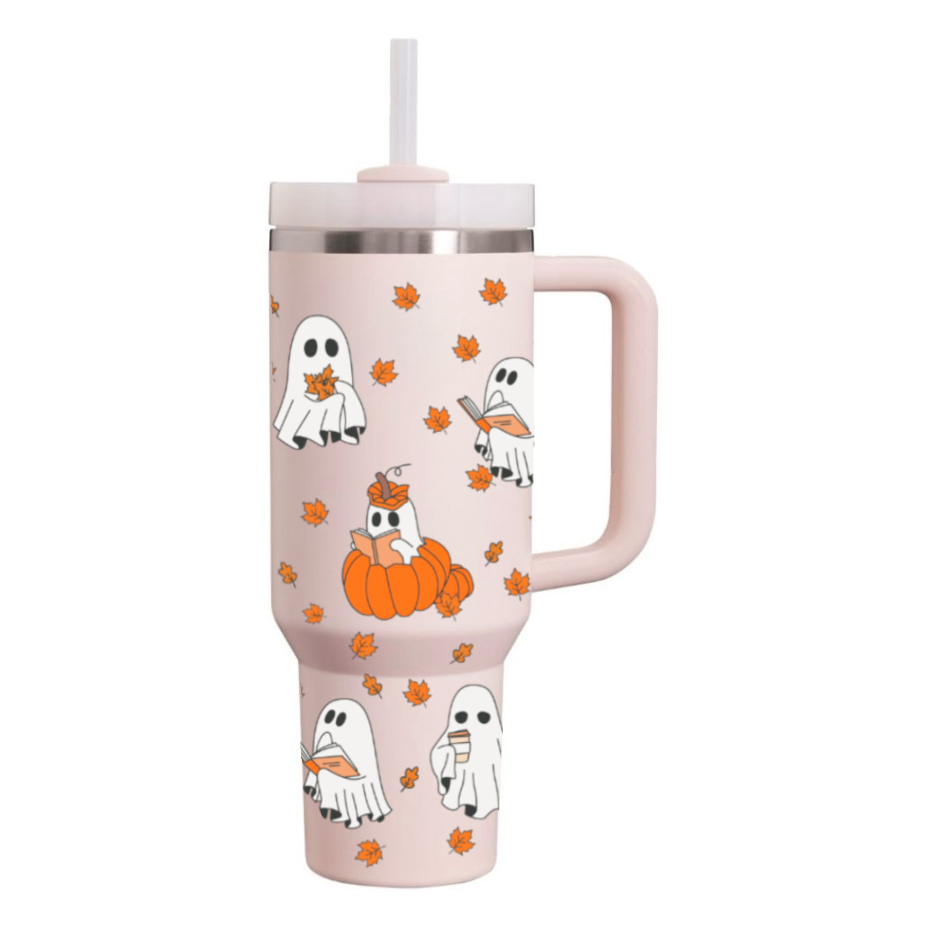 “Fall Reading Boo” Stanley like Tumbler (40 oz)