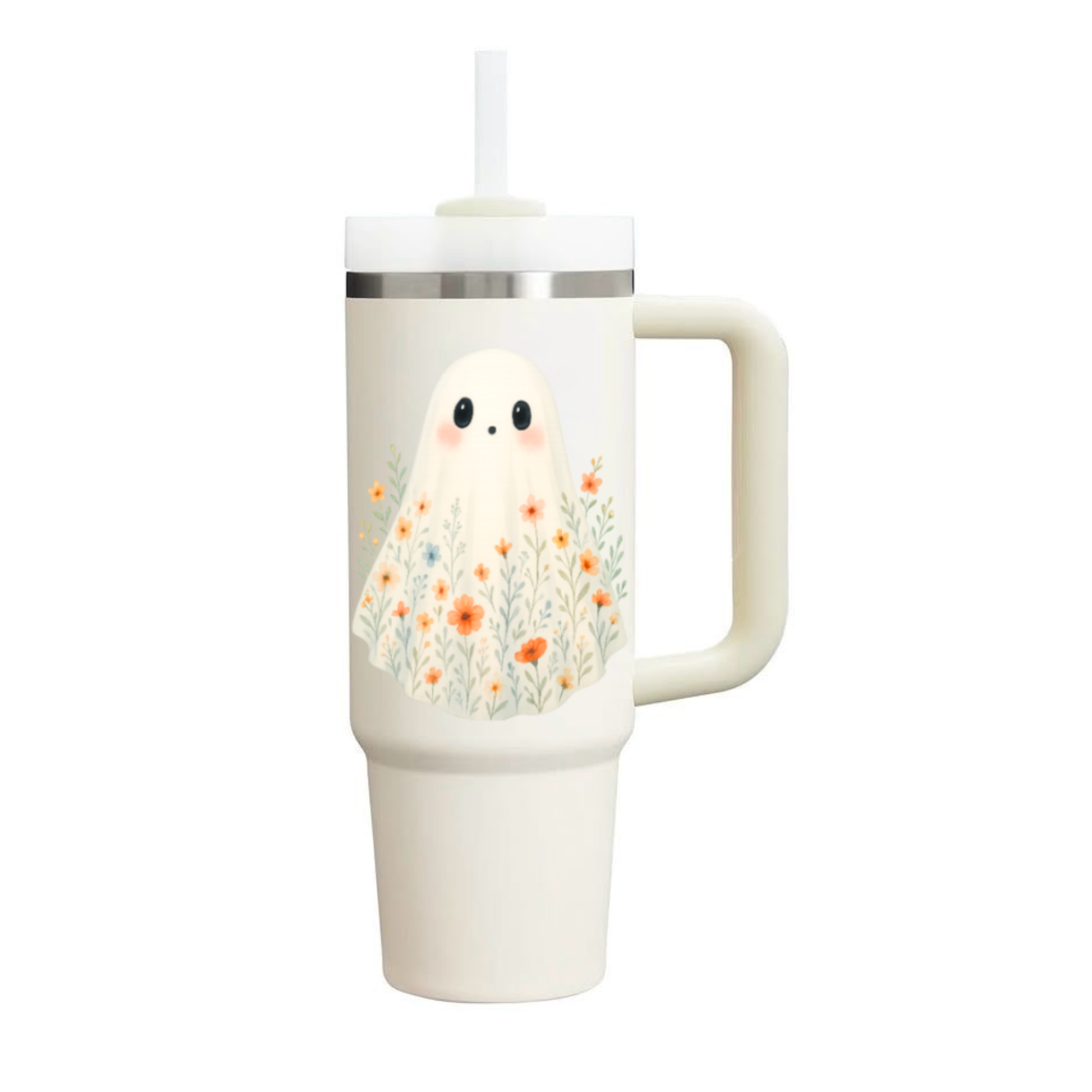 “Floral Boo” Stanley like Tumbler (40 oz)