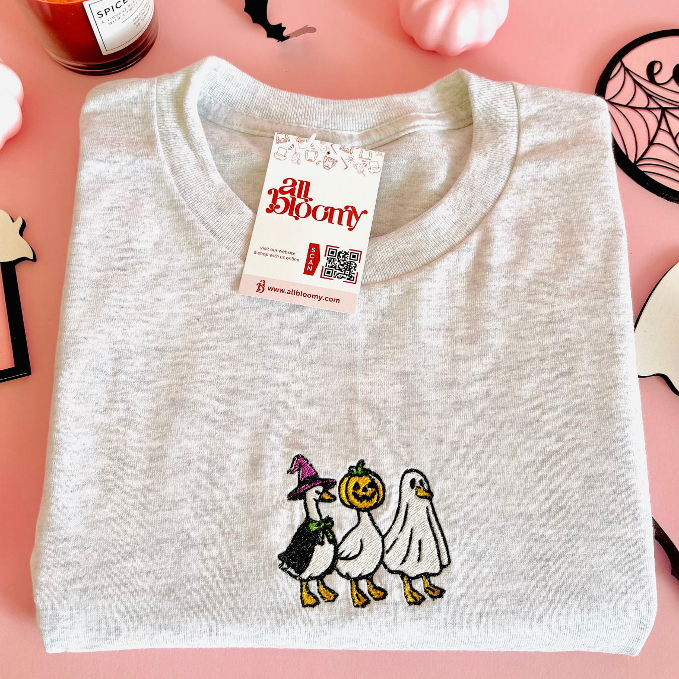 “Spooky Gooses” Embroidered Sweatshirt/T-Shirt