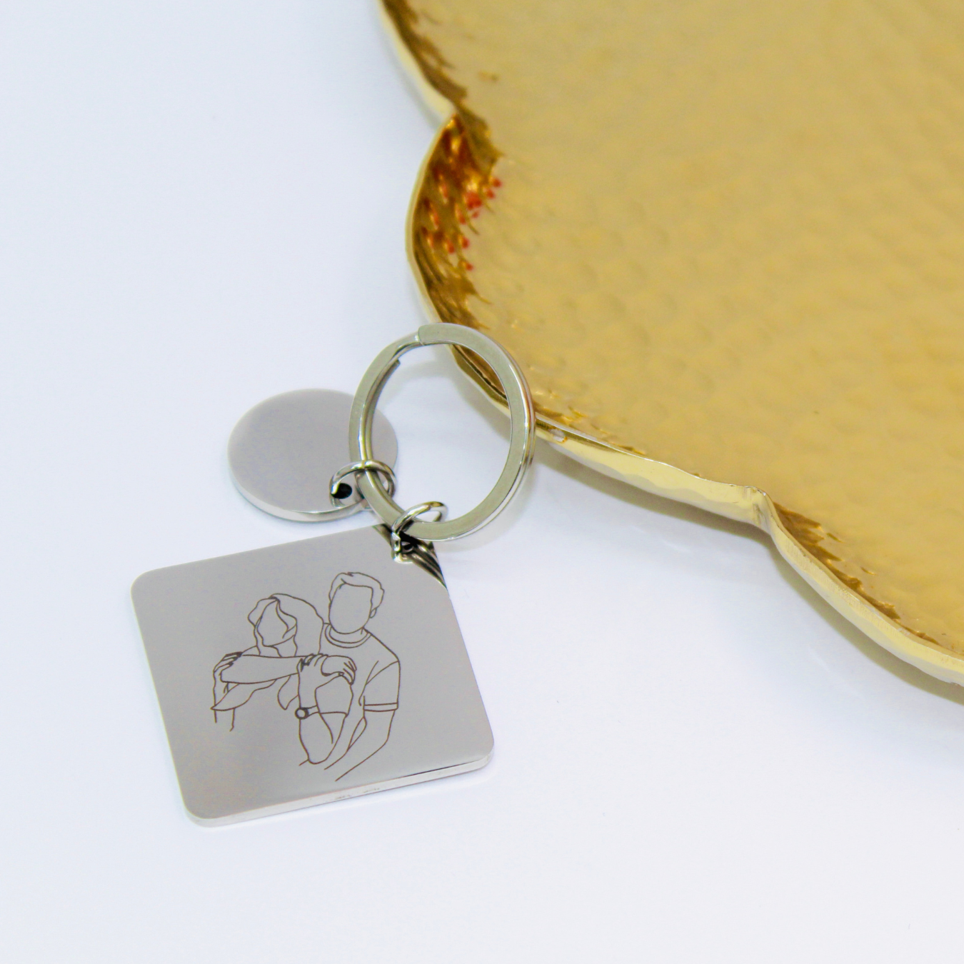 Personalised Engraved Keychain (Square)