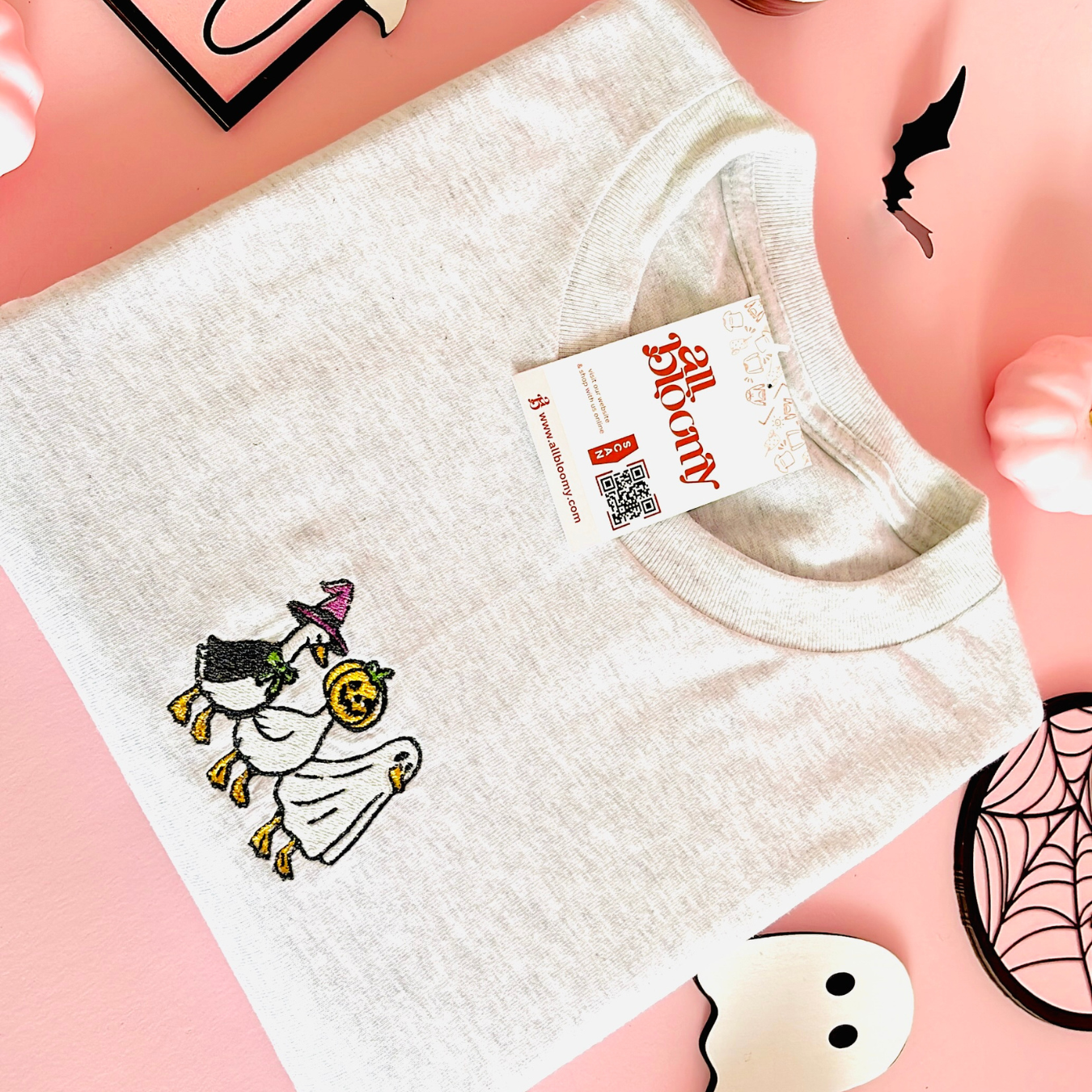 “Spooky Gooses” Embroidered Sweatshirt/T-Shirt