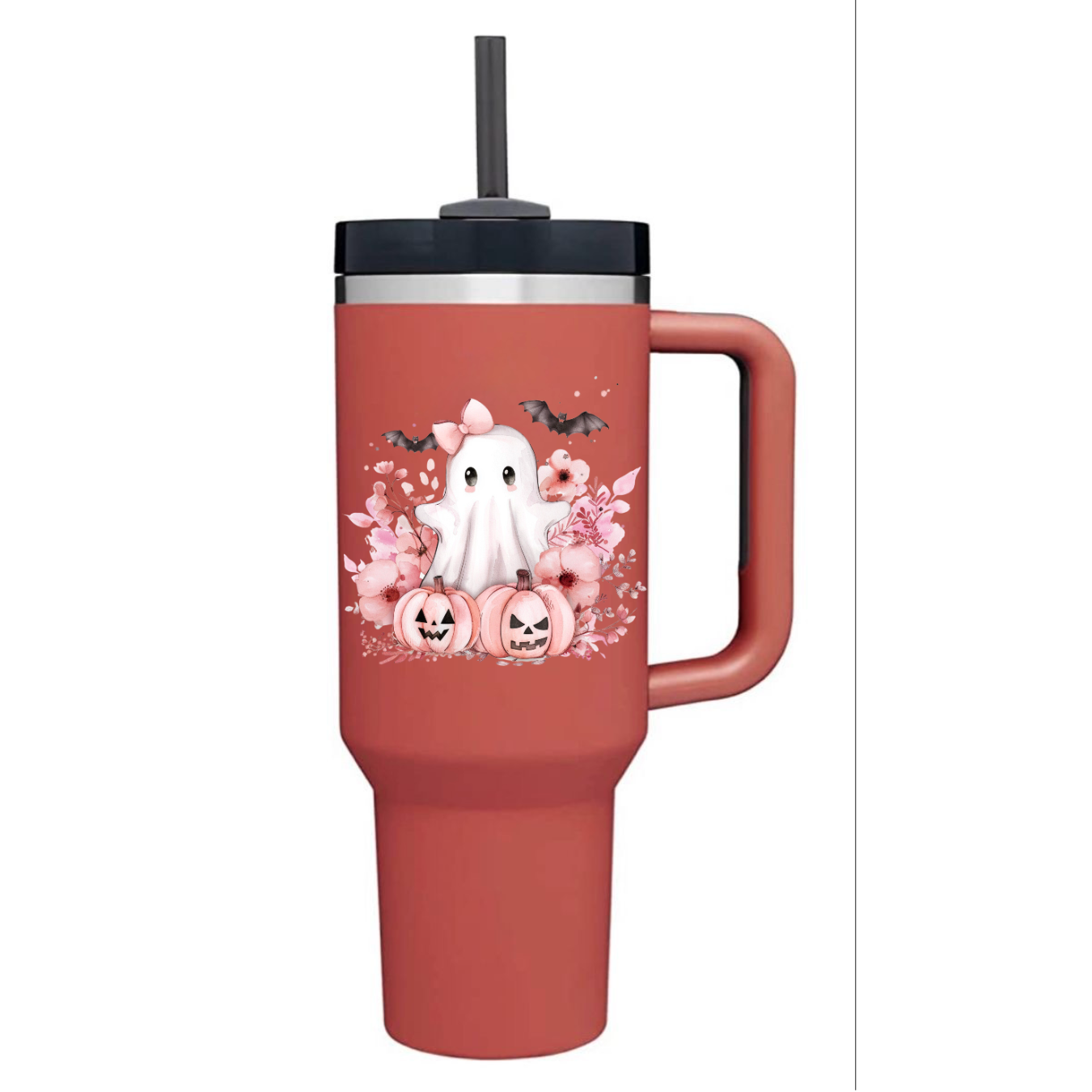 “Pink Spooky Boo” Stanley like Tumbler (40 oz)