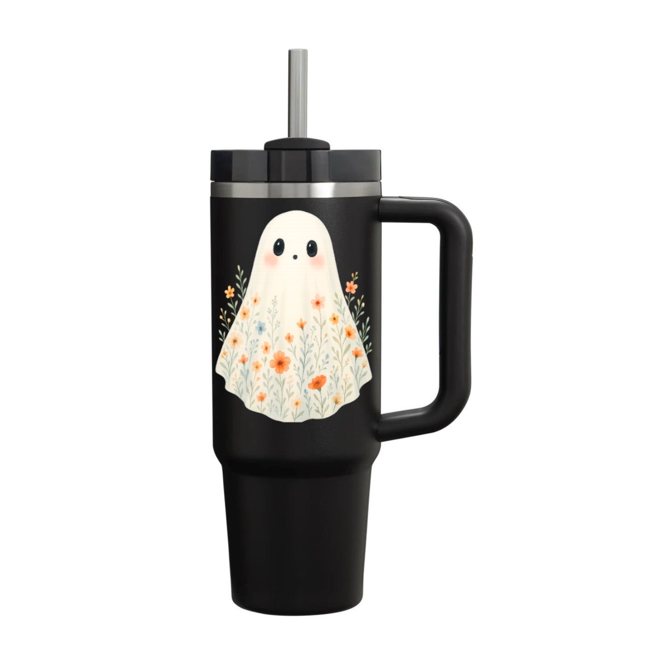 “Floral Boo” Stanley like Tumbler (40 oz)