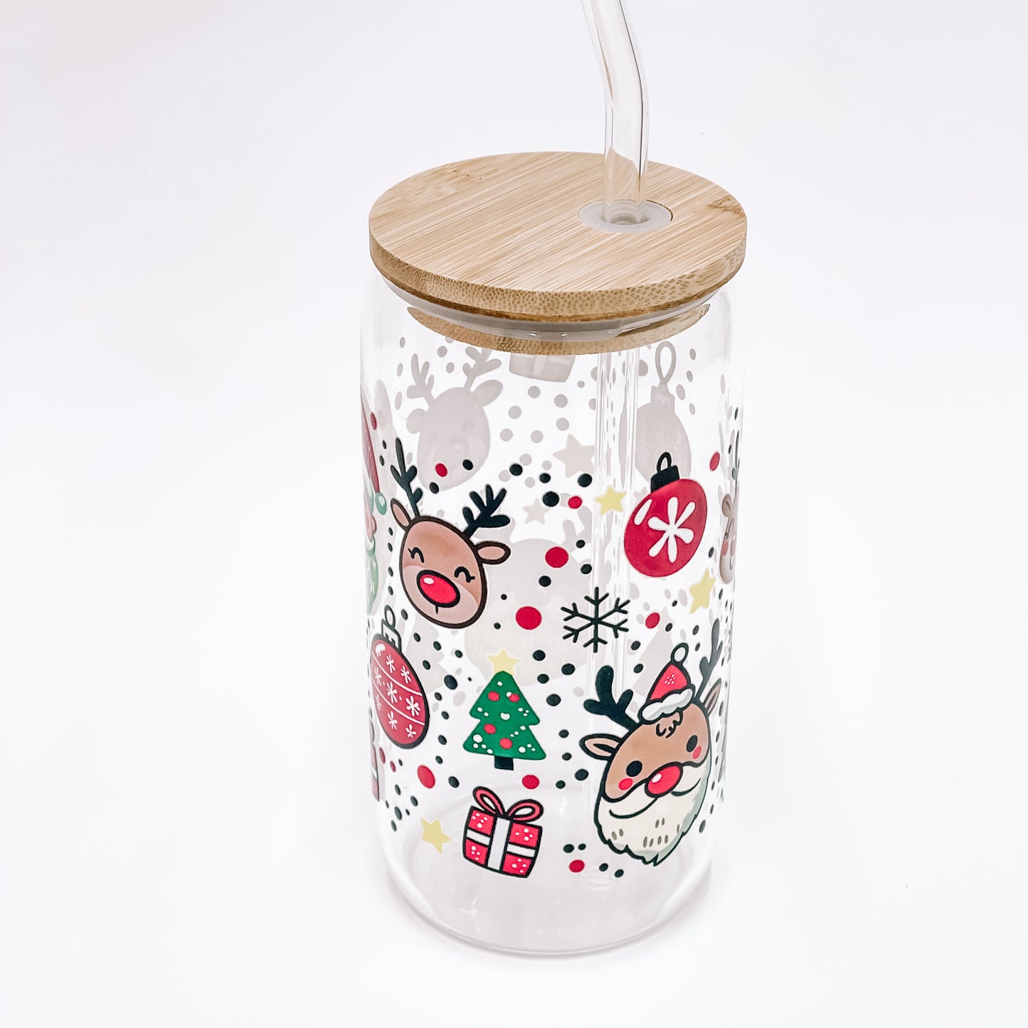 “Holiday Vibes ’' 16/20 oz Glass Can