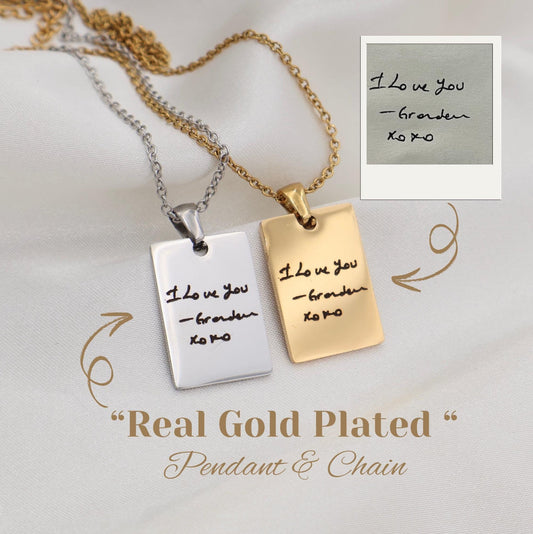 Handwriting Engraved Necklace