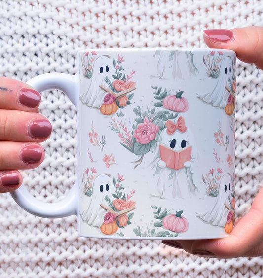 ‘'Floral Reading Boo’s” 11 oz Mug