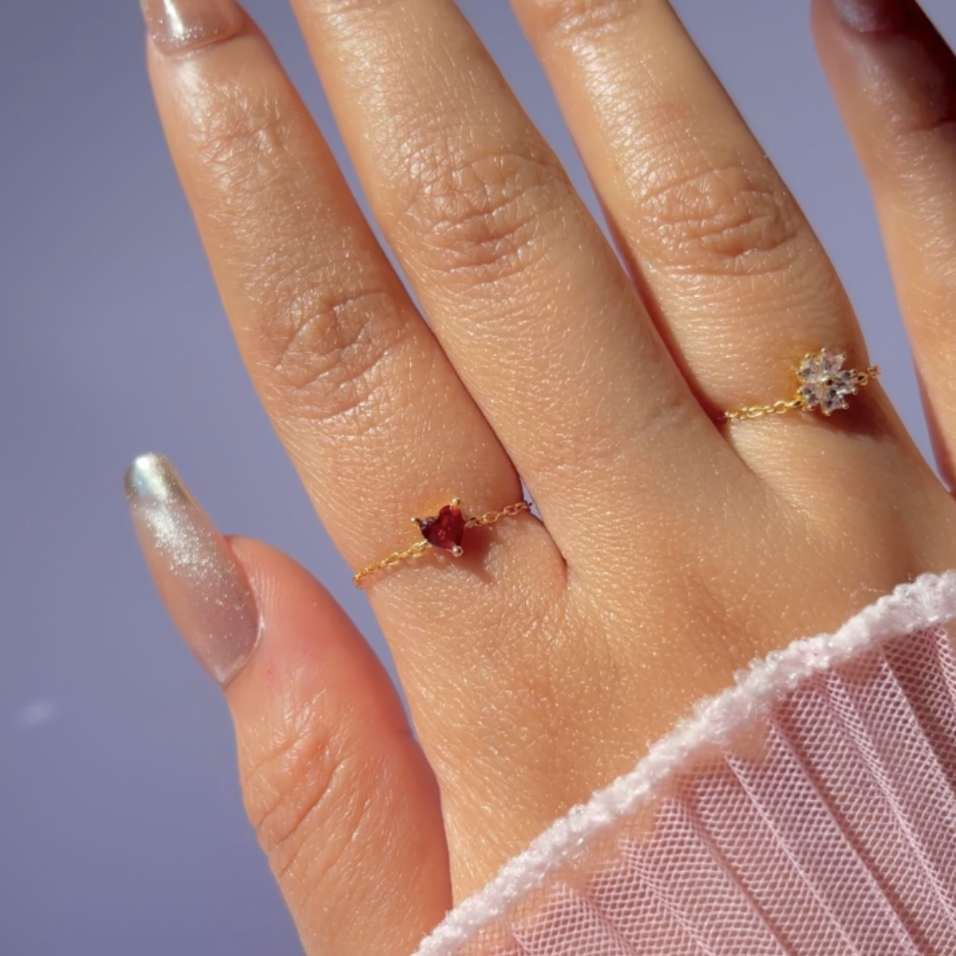 “Red Heart” Chain Ring