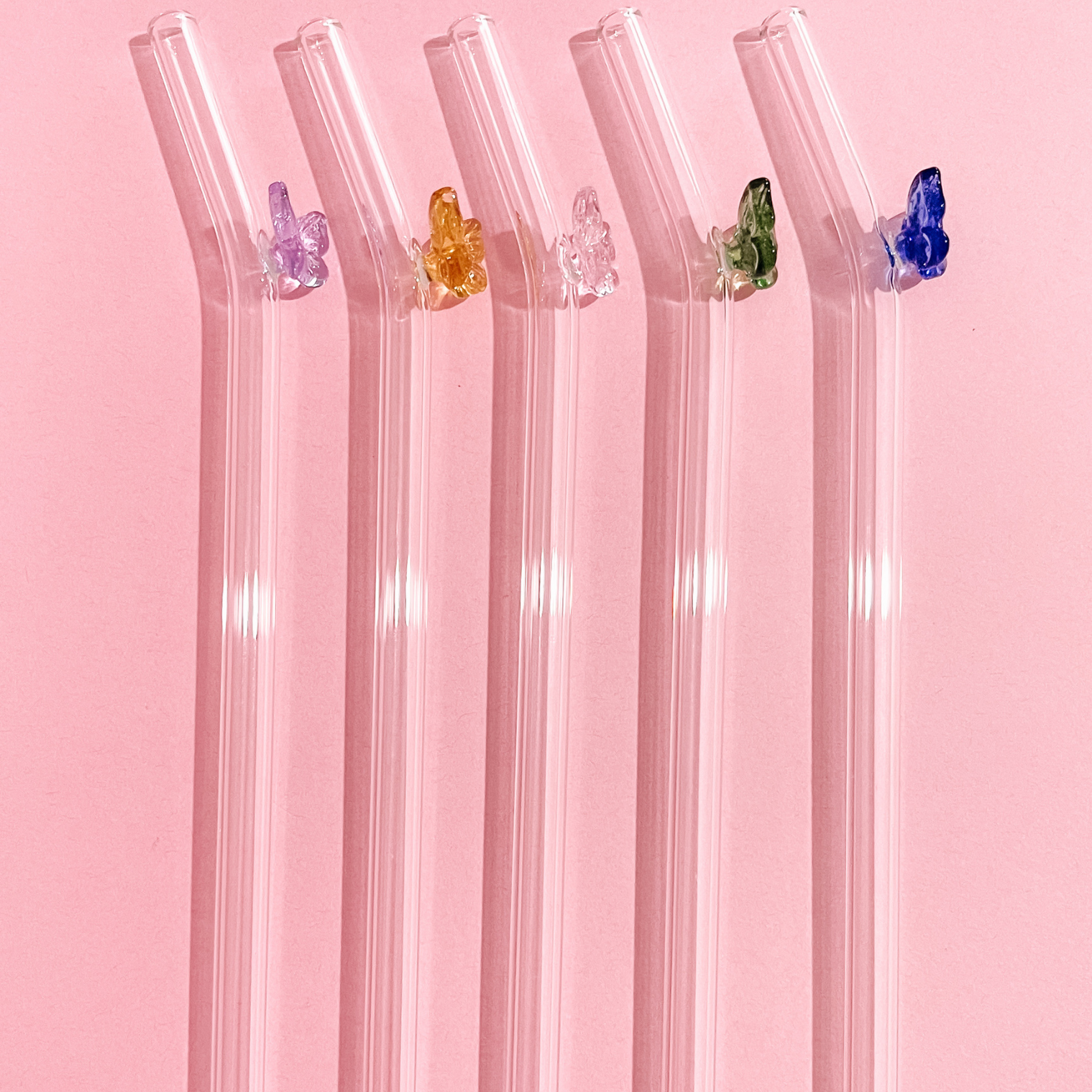 Butterfly Glass Straws - All Bloomy