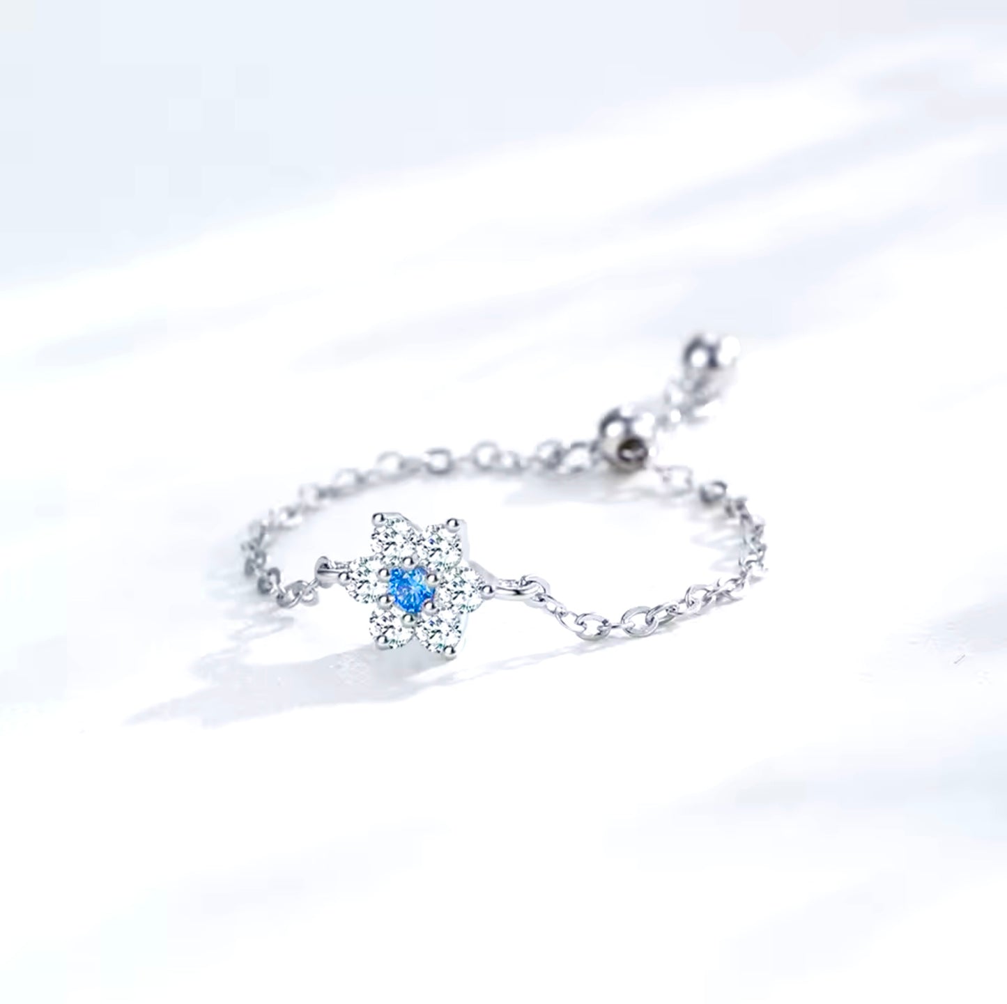 “Blooming Blue” Chain Ring