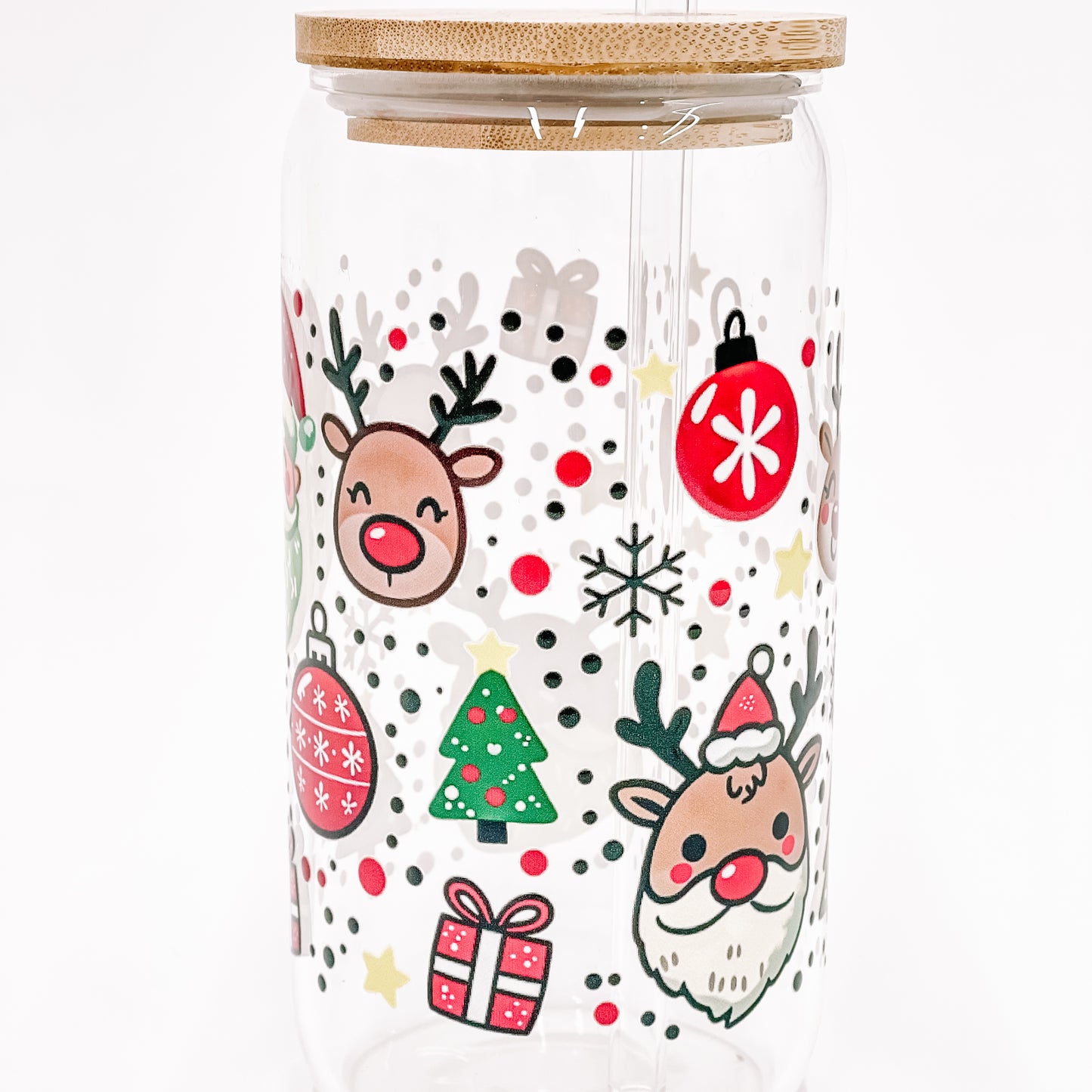 “Holiday Vibes ’' 16/20 oz Glass Can