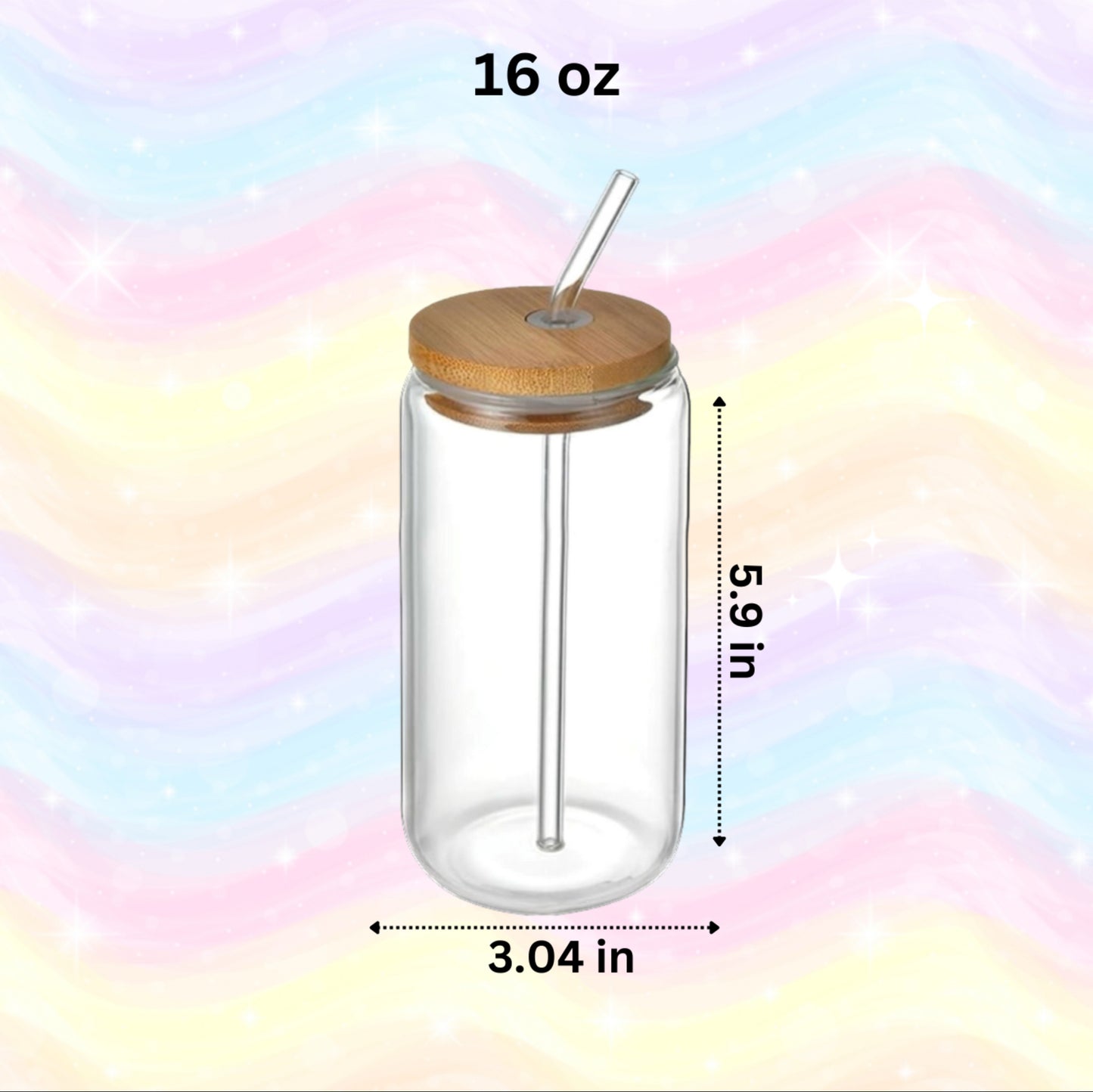 “Cool Santa’' 16/20 oz Glass Can