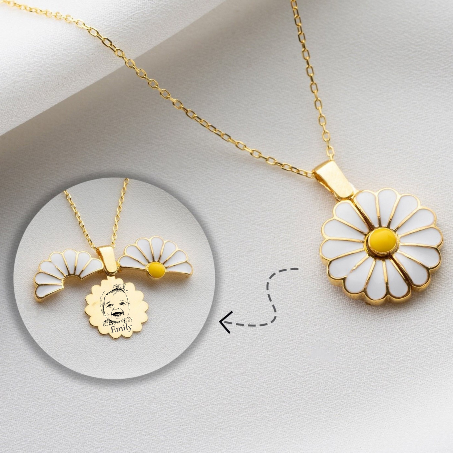 Hidden Message DAISY Necklace