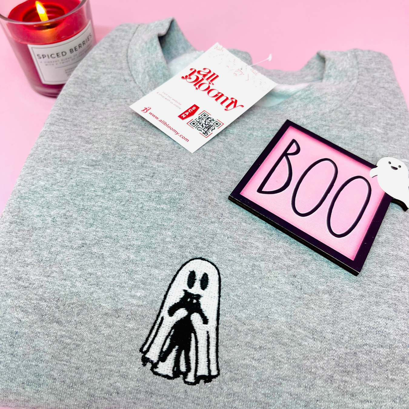 Glow in the Dark “Cat lover Ghost” Embroidered Sweatshirt/T-Shirt